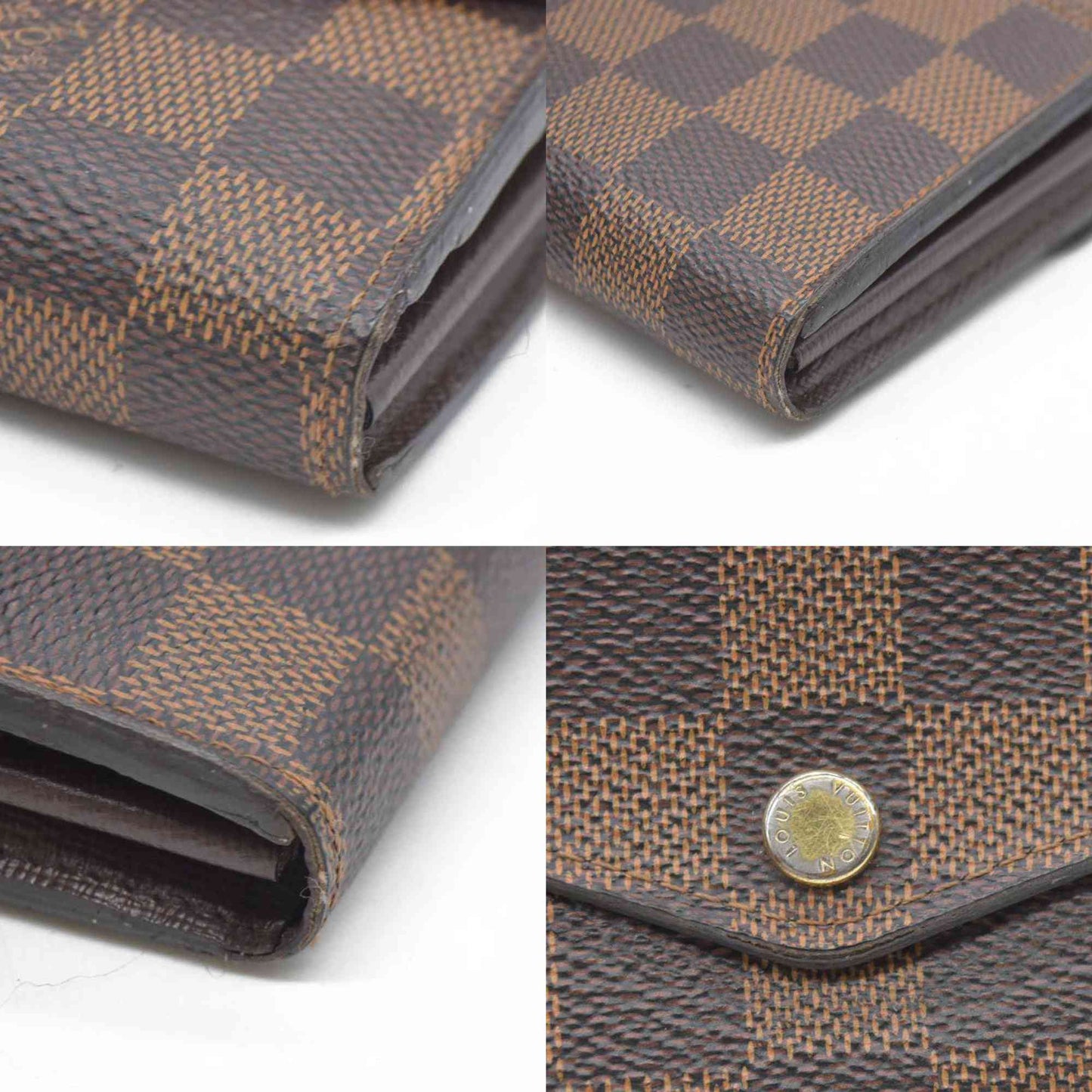 $775 Louis VuittonDamier Ebene Sarah Wallet NM  CA1186