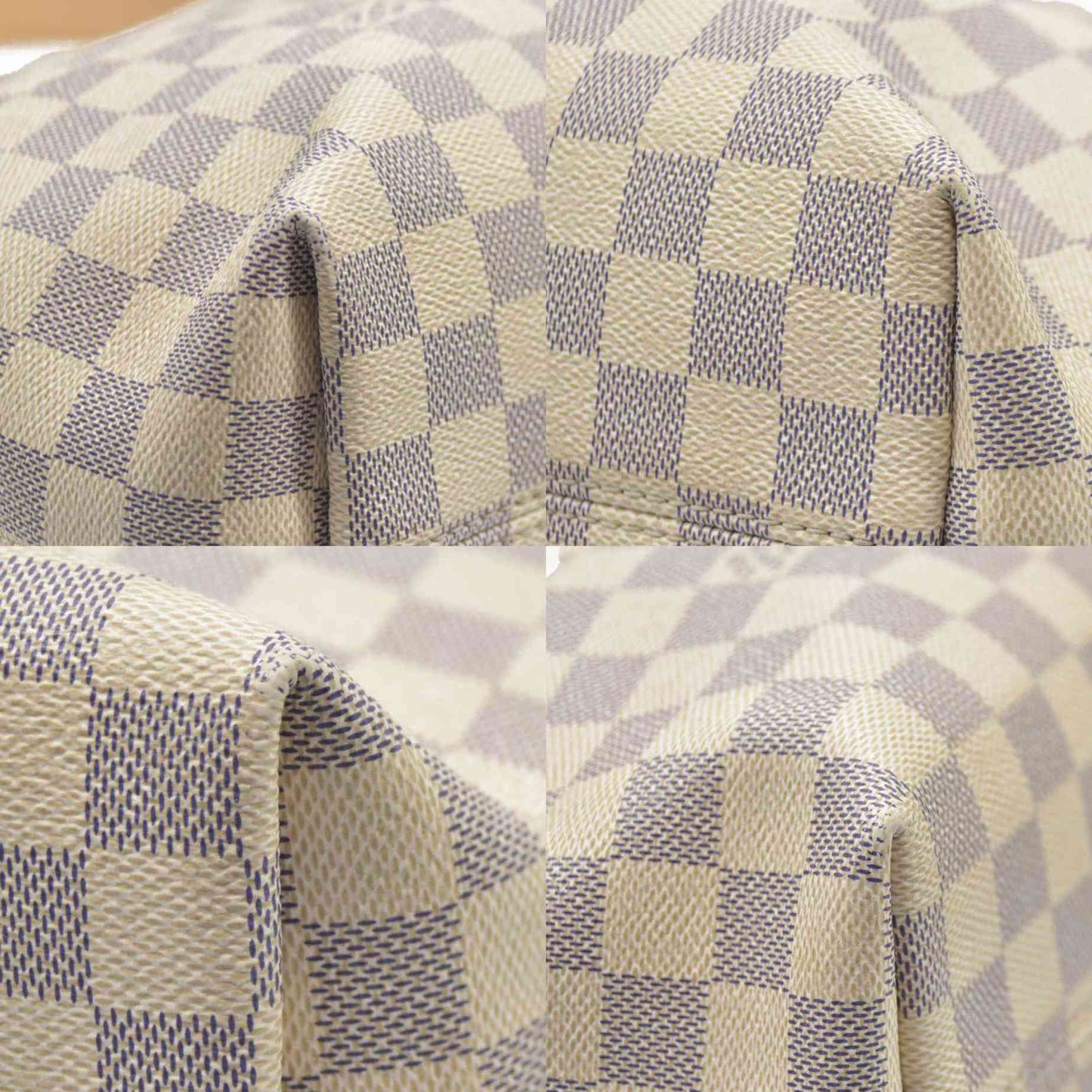 Louis Vuitton Graceful Mm Rose Ballerine White Damier Azur Canvas Tote