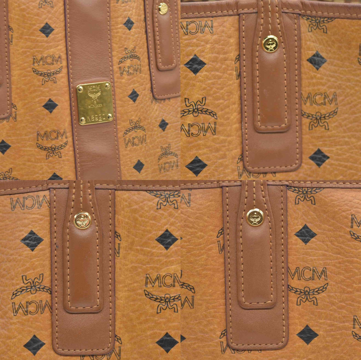 $730 MCM Medium Liz Reversible Tote Cognac