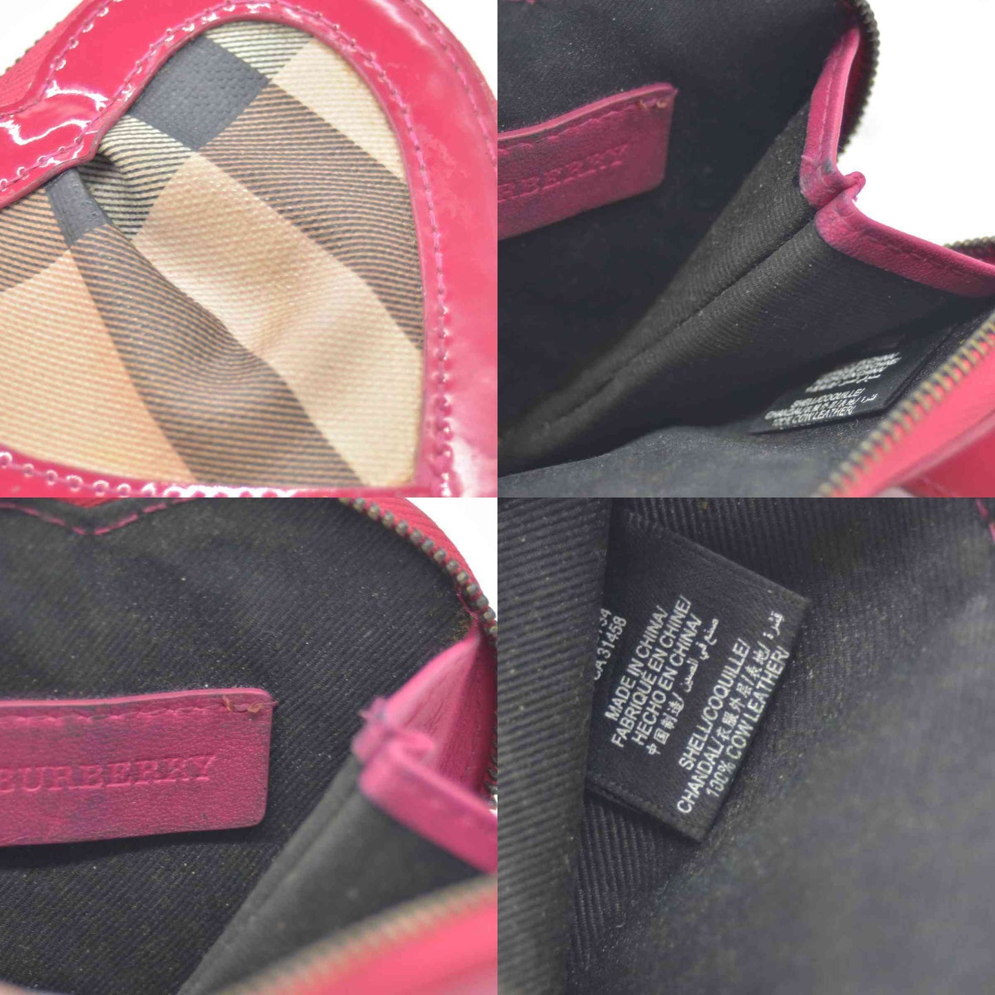 Burberry London Heart Nova Check Pattern Coin Pouch CONSIGNMENT