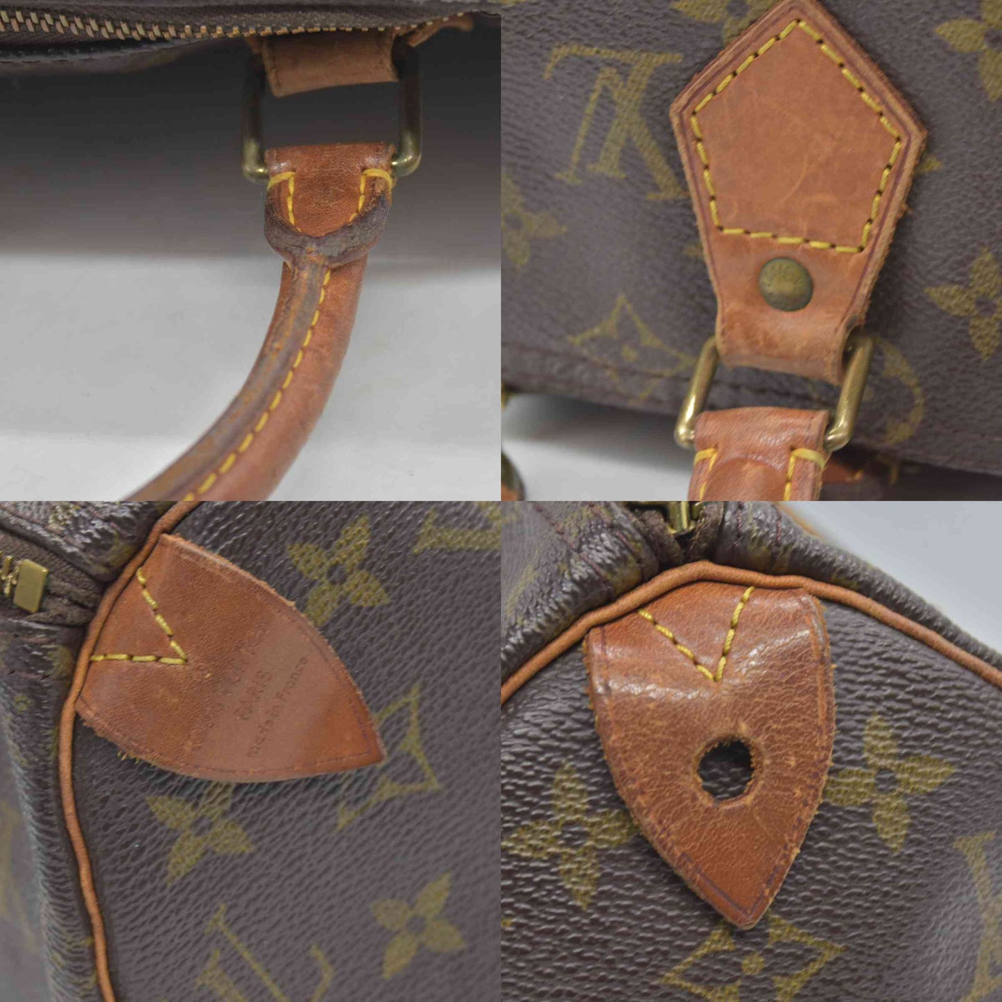 $1490 1995 Louis Vuitton LV Hand Bag Speedy 25 Brown Monogram SP1905