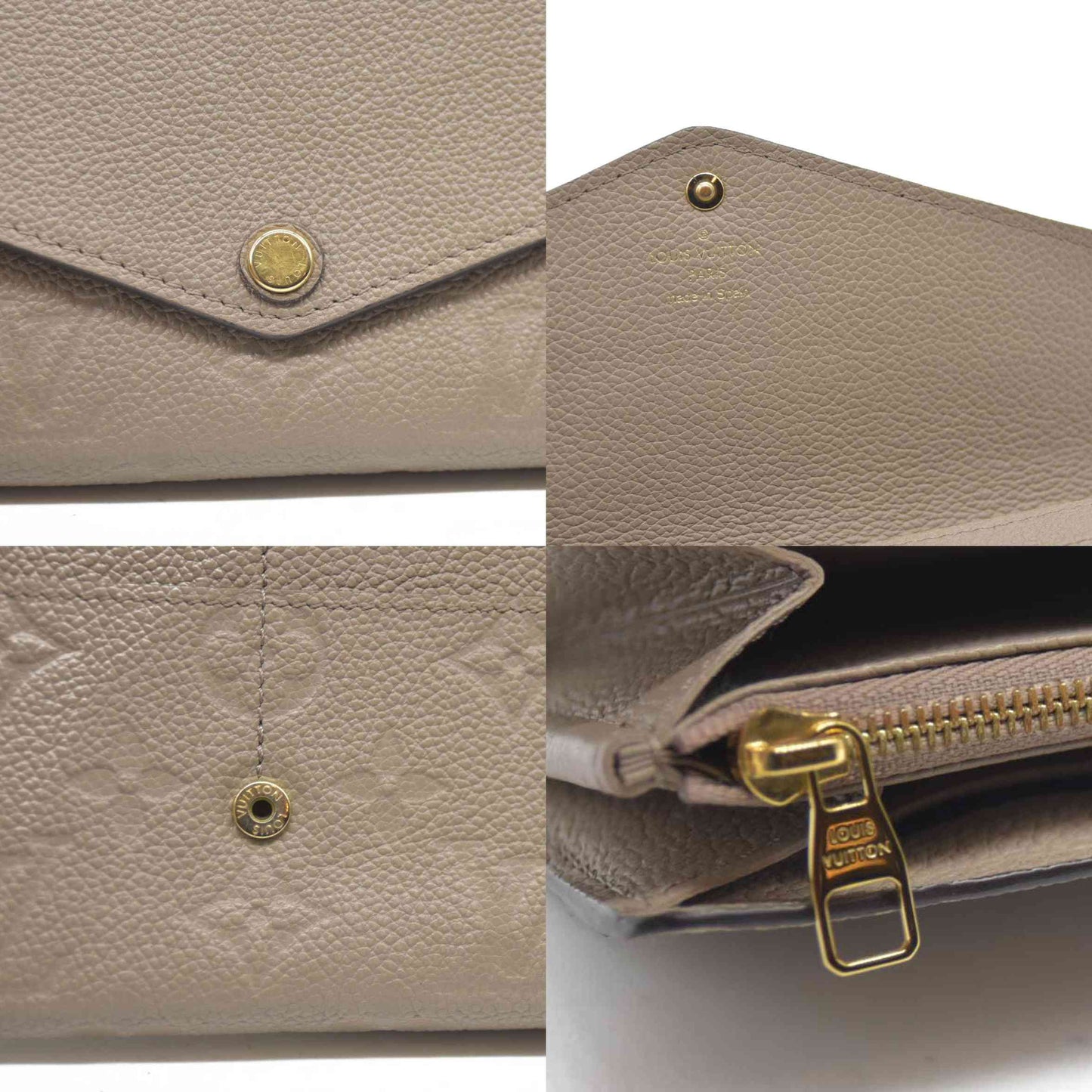 Louis Vuitton $1030 Monogram Empreinte Portefeiulle Sarah Bifold Long Wallet/7BH0009