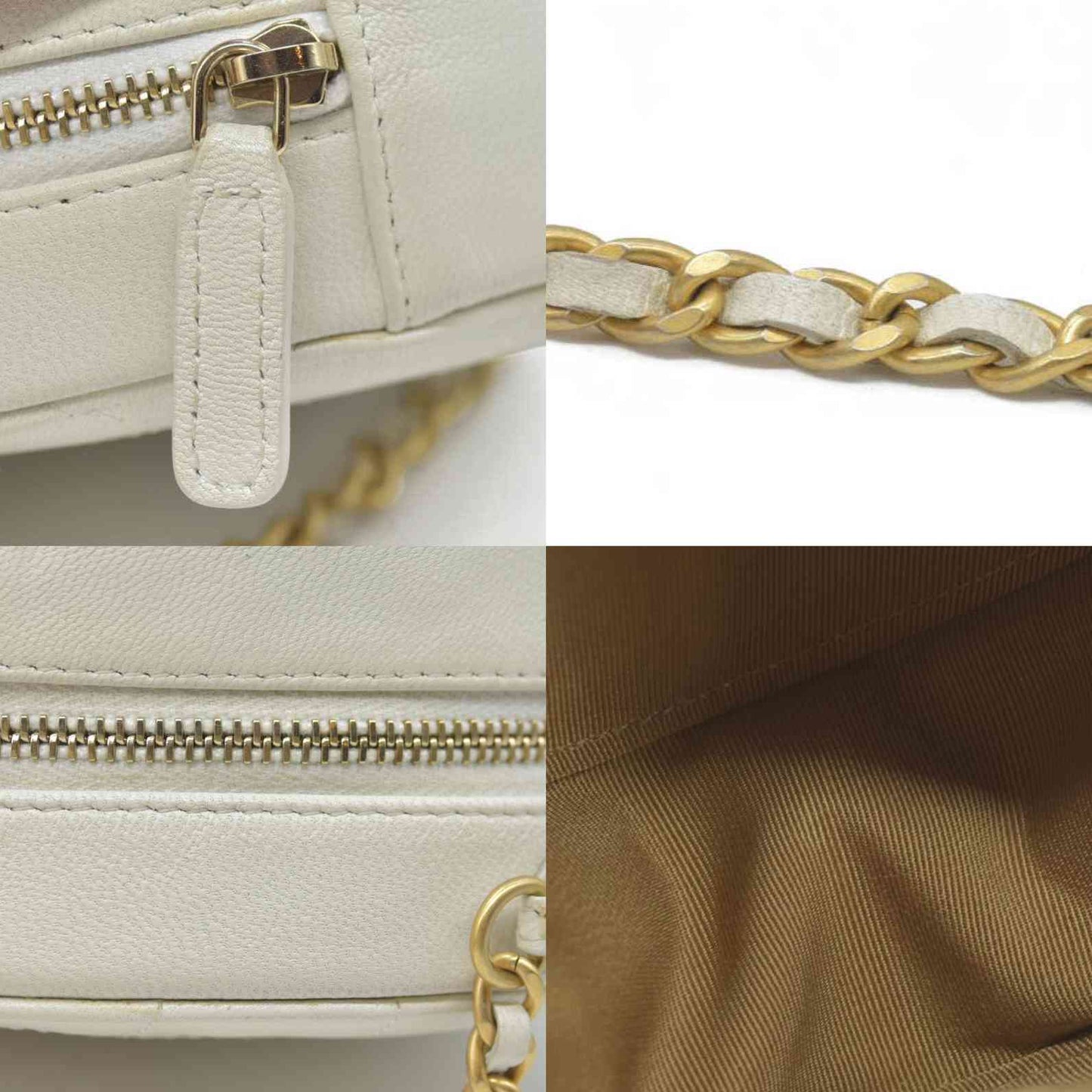 $3100 Chanel Lambskin Quilted Pearl Round Clutch With Chain White 29 2020