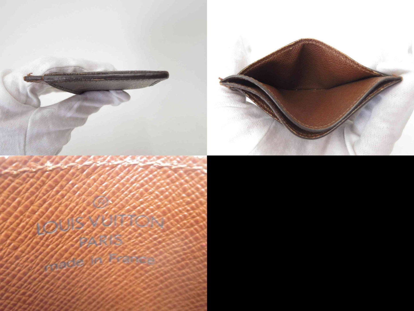 $285 2004 LOUIS VUITTON Monogram Porte Cartes Simple Pass Card Case SP0034