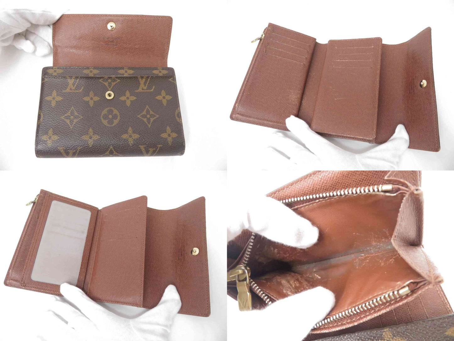 $775 LOUIS VUITTON Monogram Alexandra Trifold Wallet CA1180 2010