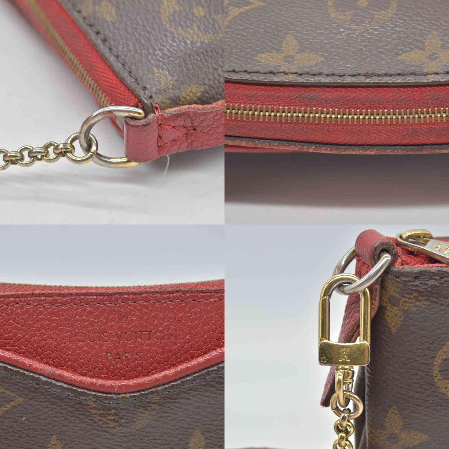 $1550 2016 Louis Vuitton Monogram Pallas Clutch Poppy GI0186