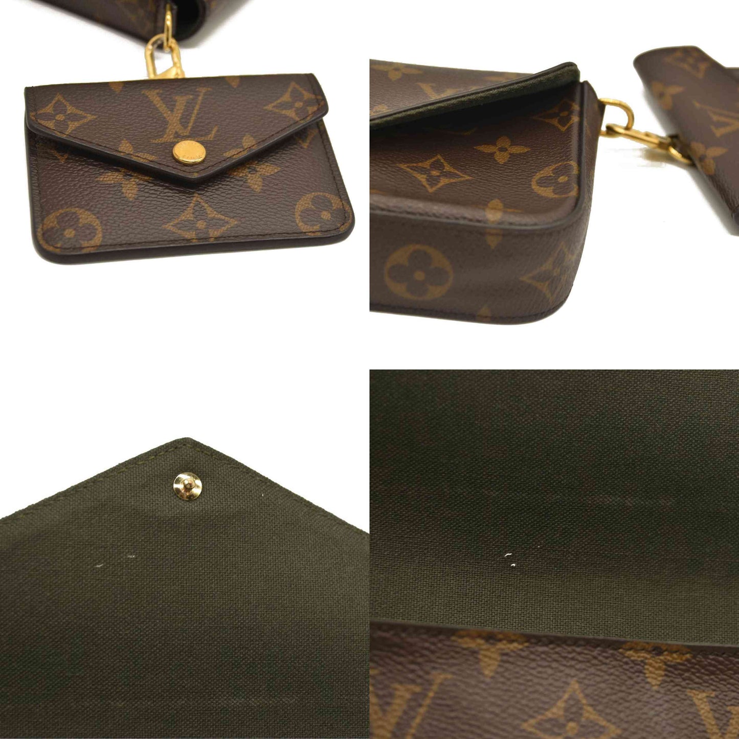 Louis Vuitton  Monogram Felicie Strap & Go Kaki