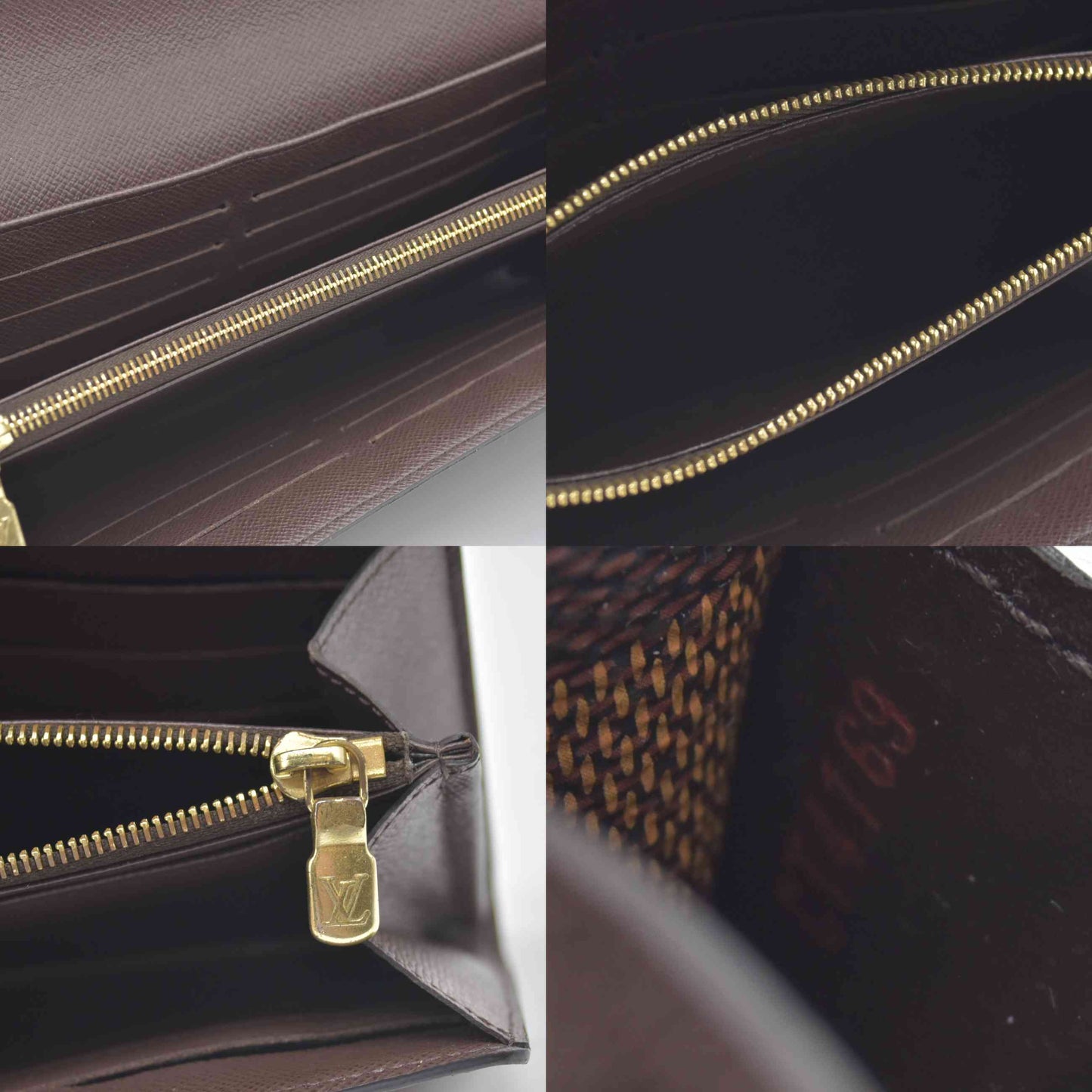 $775 2019 Louis Vuitton Damier Ebene Sarah Wallet NM CT4169