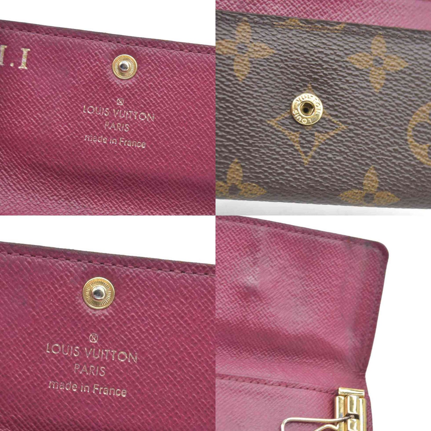 $345 LOUIS VUITTON Monogram Leather Multicles 6 Ring Key Case CT2154