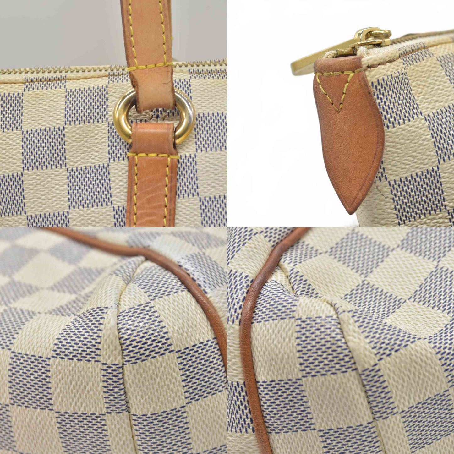 $1270 2010 Louis Vuitton Damier Azur Totally PM AR1130