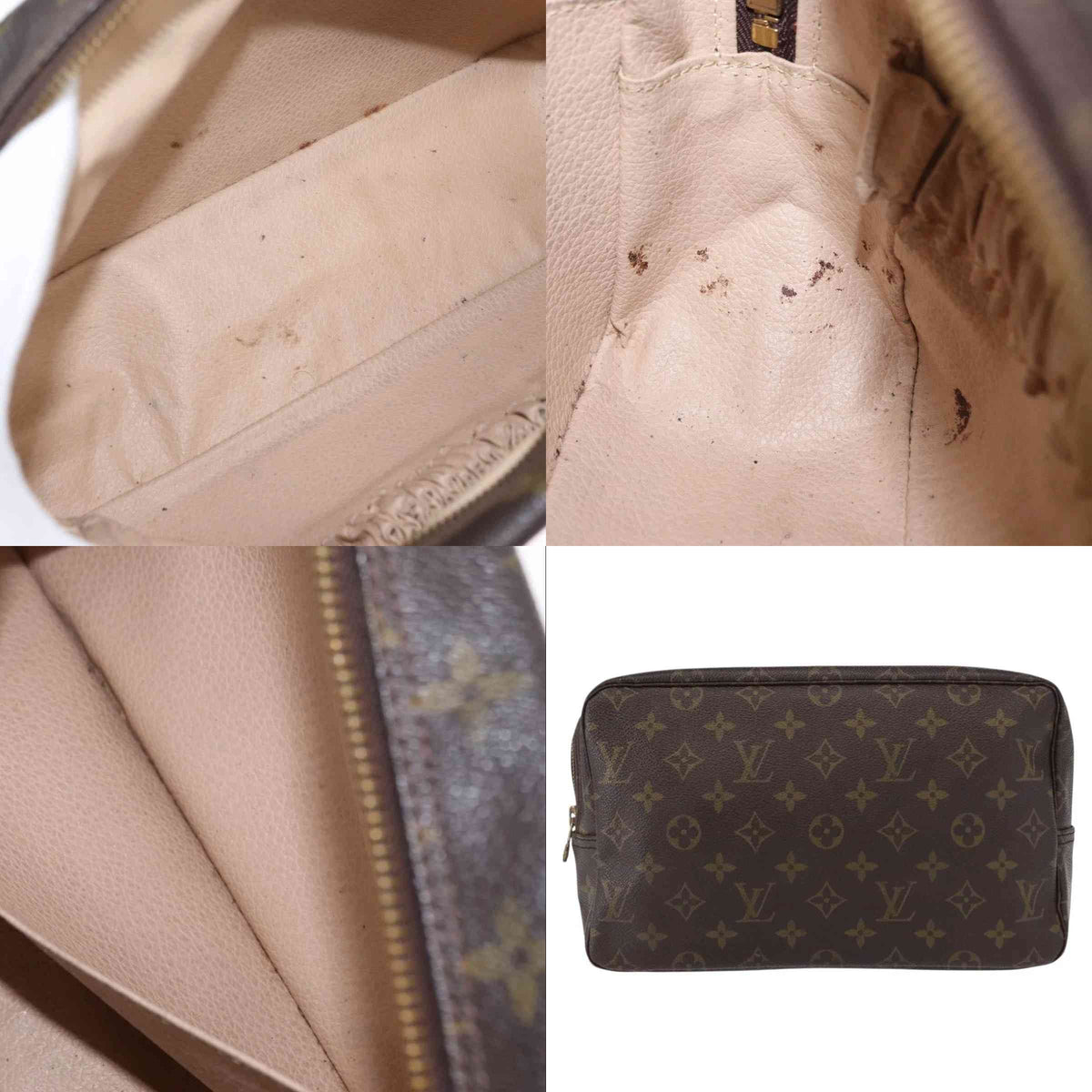 $600 LOUIS VUITTON Monogram Trousse Toilette 28 VINTAGE FRANCE