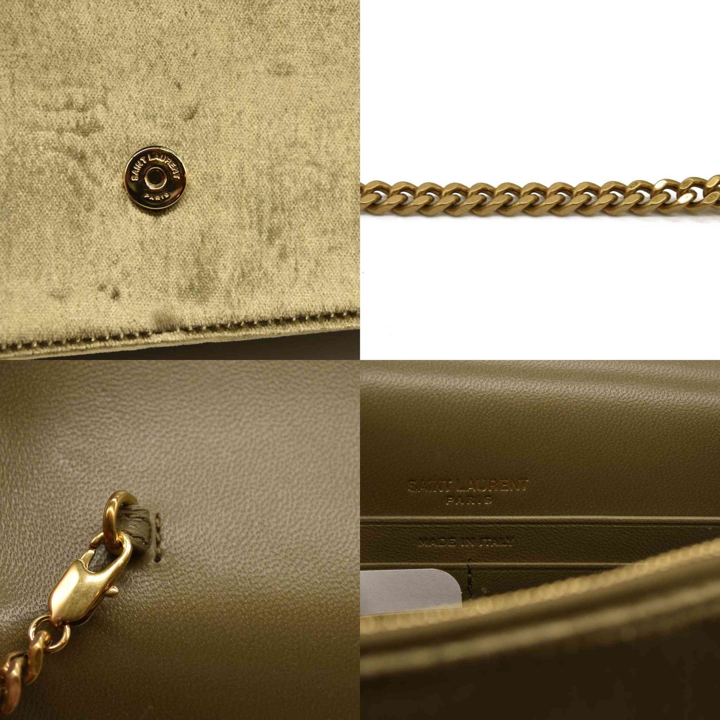 SAINT LAURENT  Velvet Medium Monogram Kate Tassel Shoulder Bag