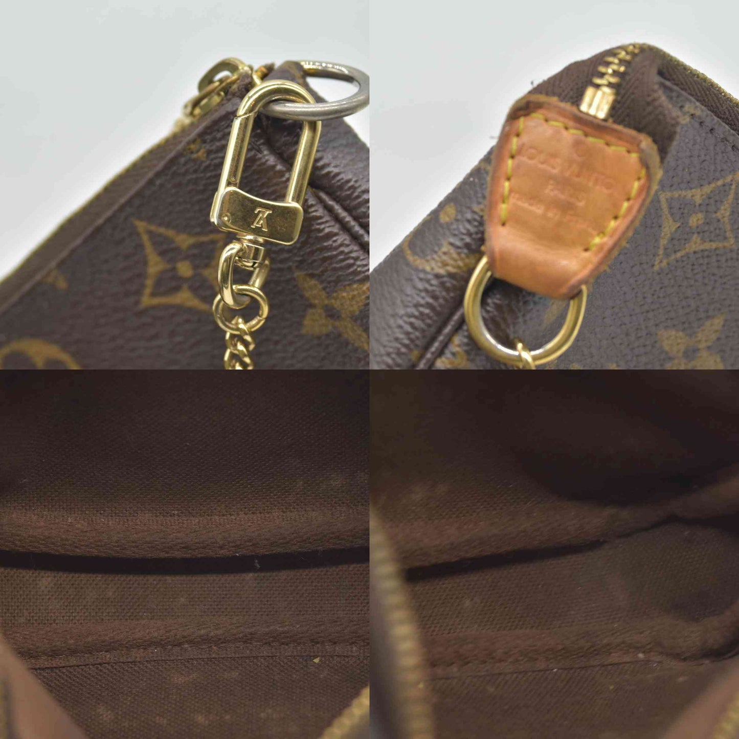 $810 Louis Vuitton Monogram Mini Pochette Accessories FL0025