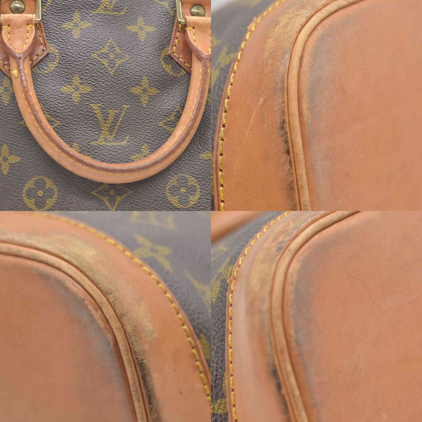 $2090 1993 Louis Vuitton Alma PM Brown Monogram VI1913