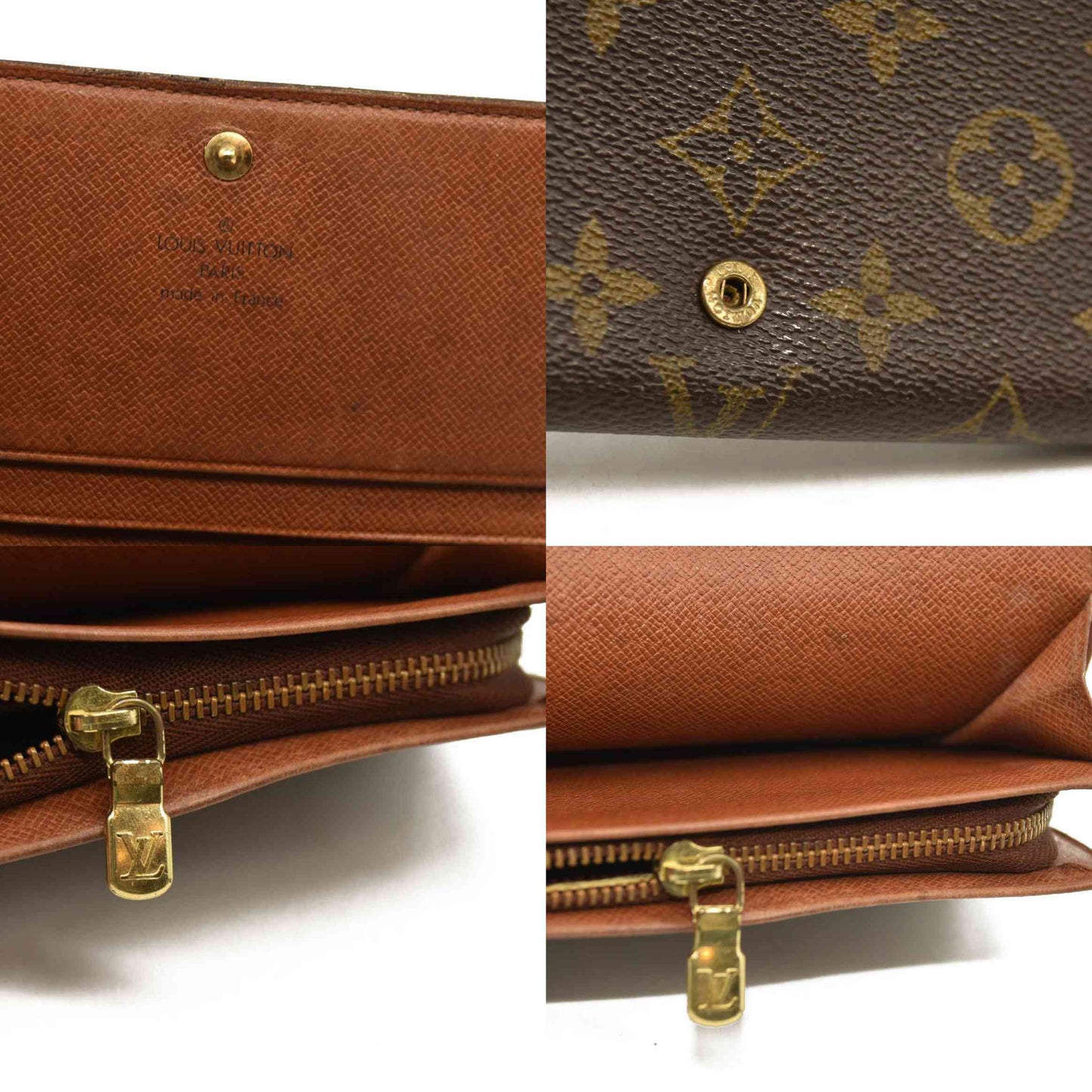Louis Vuitton  Monogram Porte-Monnaie Billets Tresor Wallet MI1915