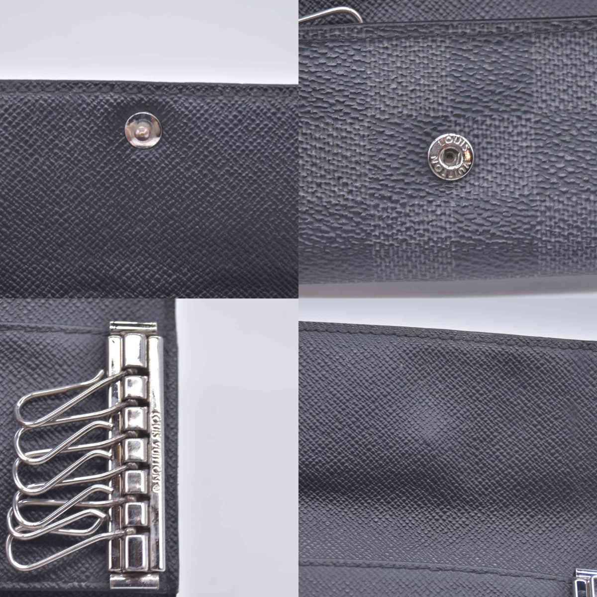 $395 2019 Louis Vuitton Graphite Multicles 6 Key Holder CT3159 CONSIGNMENT 10021147