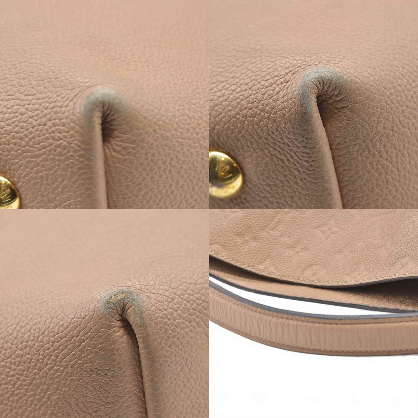 2018 $2930 Louis Vuitton Empreinte Melie Beige Leather Monogram Shoulder Bag SD0198