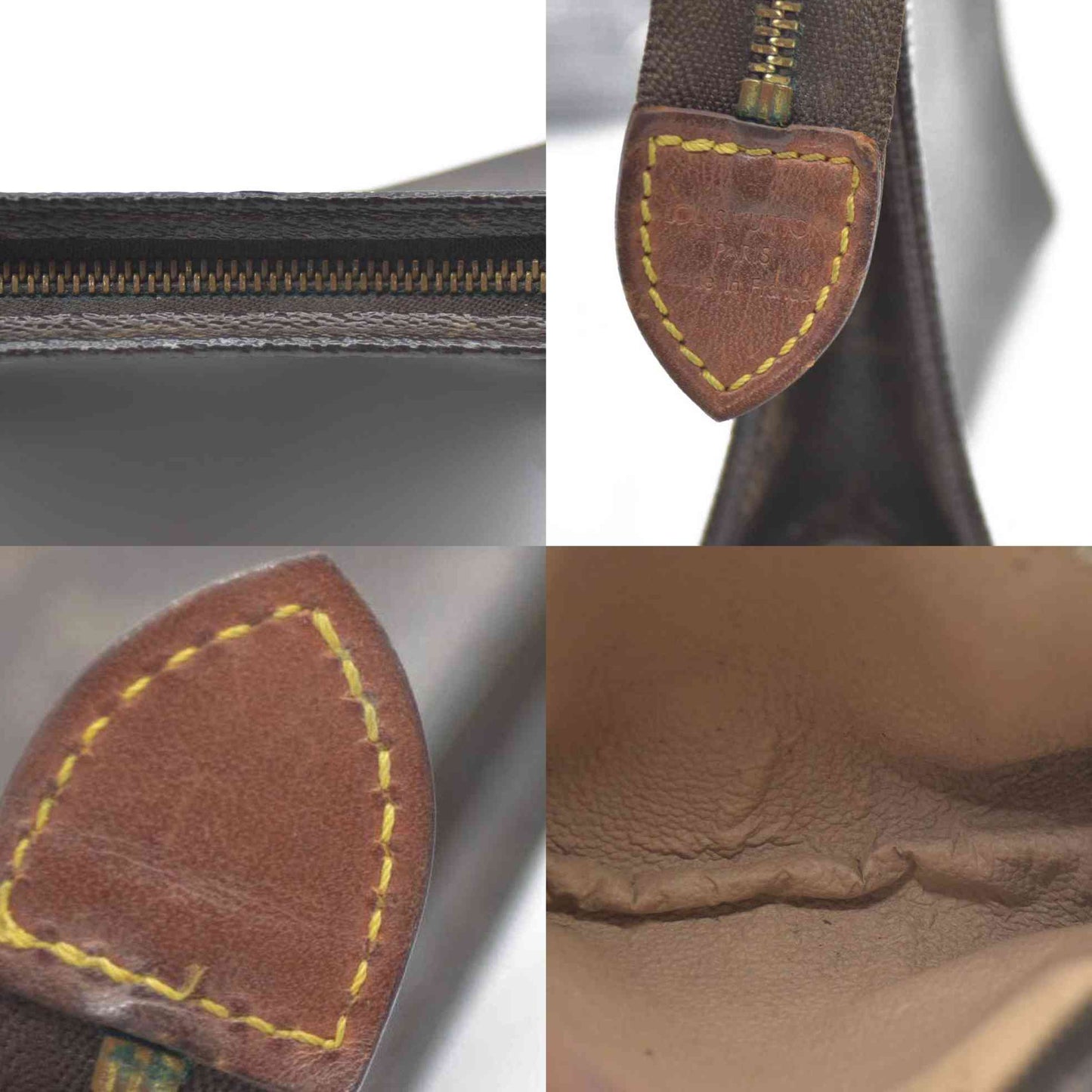 Louis Vuitton Monogram Poche Toilette 15 Cosmetics Pouch Purse Brown MB0042