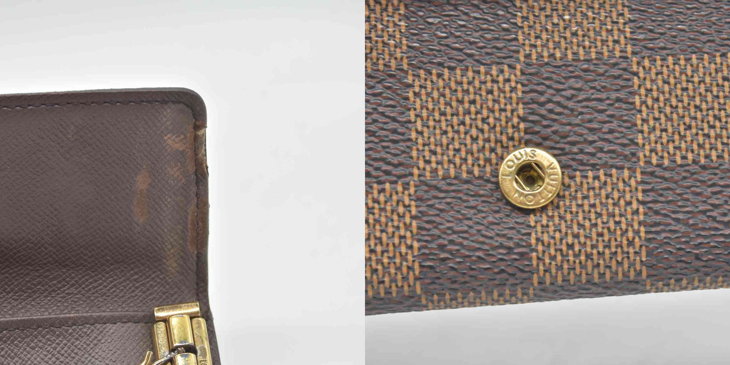 $345 2004 Louis Vuitton Damier Ebene Multicles 4 Key Holder TH1014