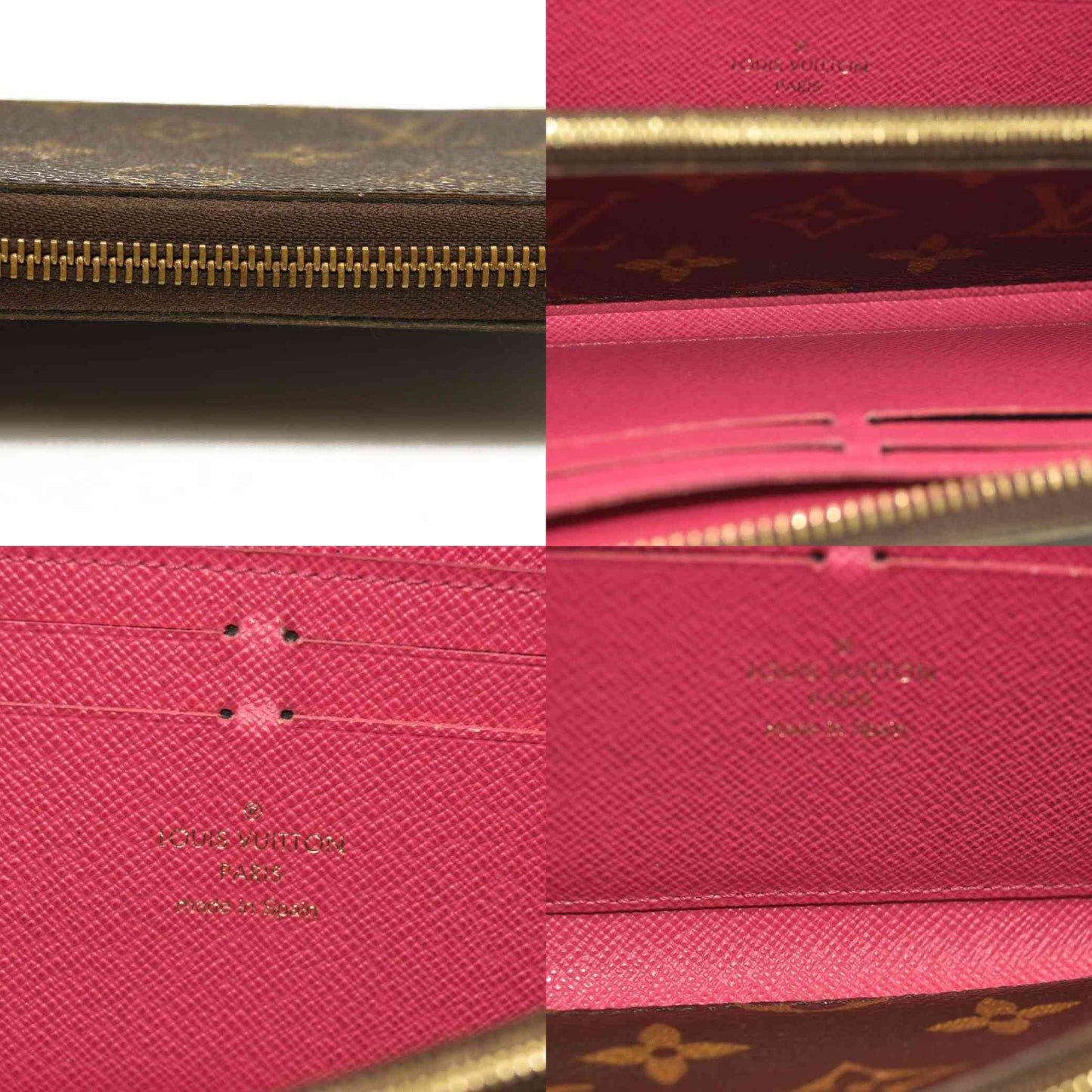 Louis Vuitton  Monogram Clemence Wallet Fuchsia GI0196