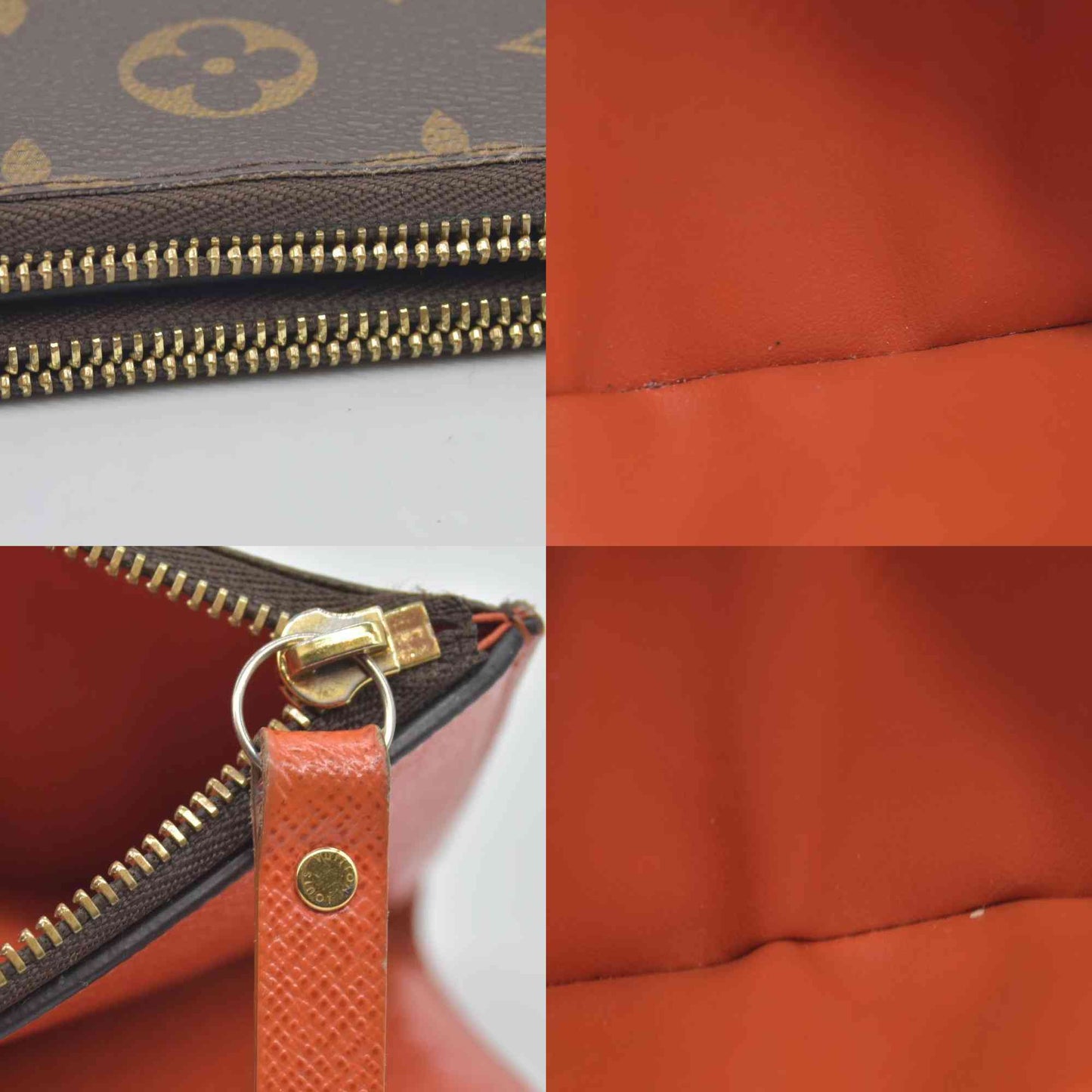 $735 2015 Louis Vuitton Monogram Adele Wallet Coquelicot TN3155 CONSIGNMENT