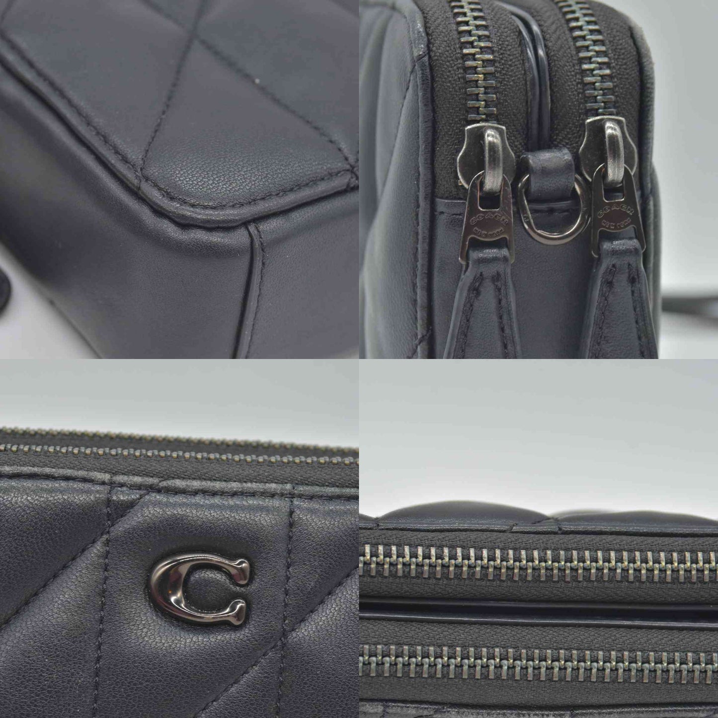 $295 COACH Women's Double Zip Kira Crossbody Bag with Pillow Quilting