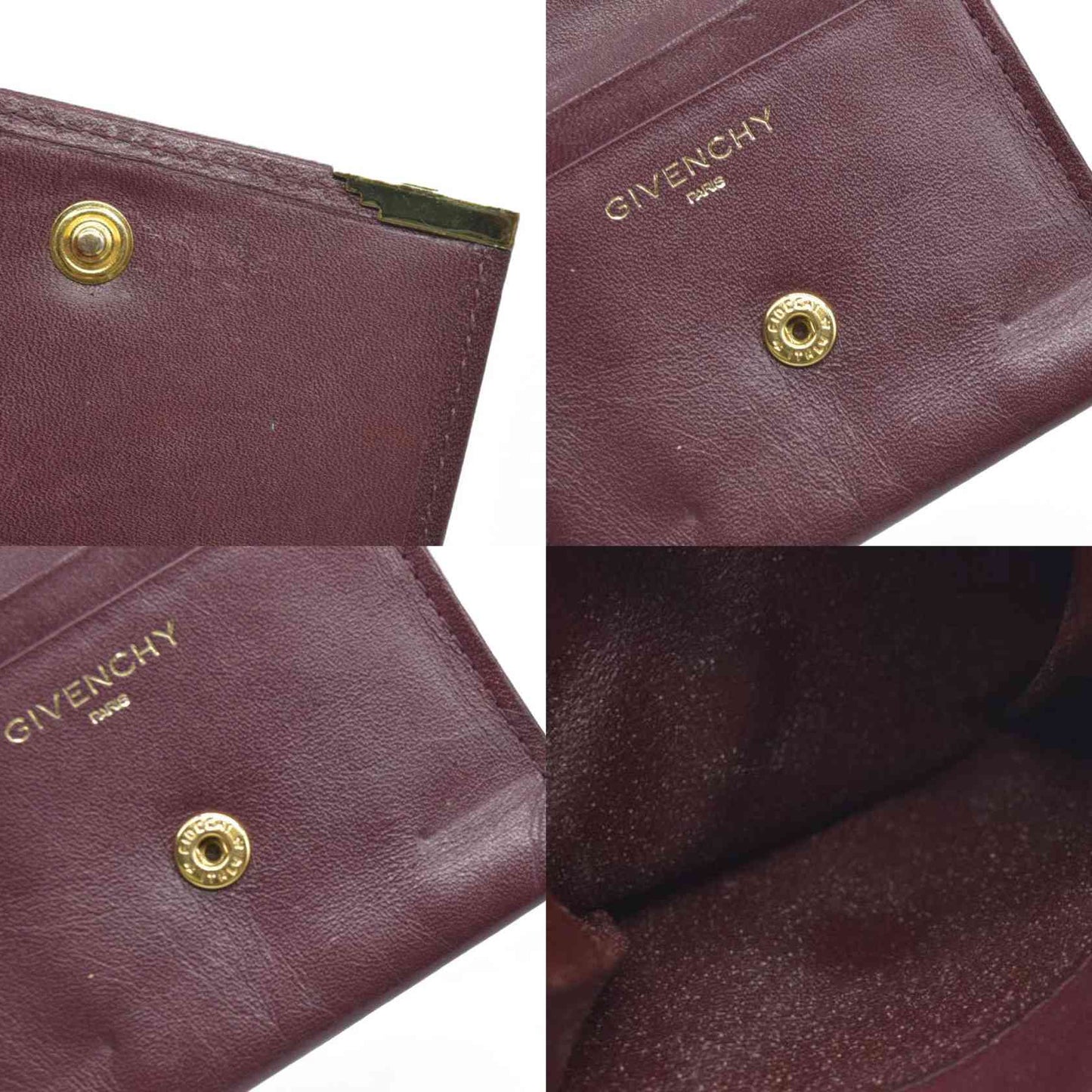 AUCTION $390 Givenchy Leather Coin Purse Wallet Bordeaux