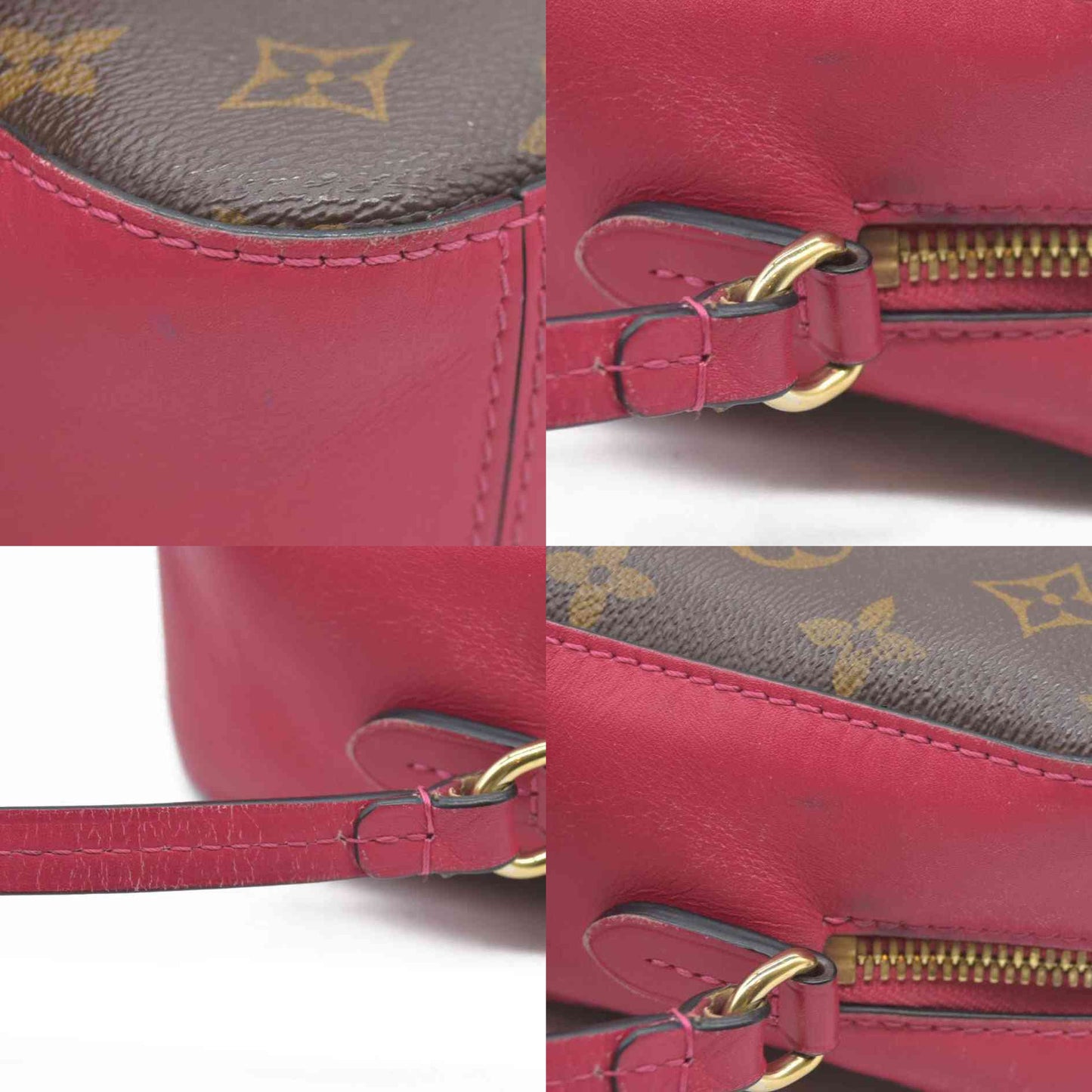 $1710 Louis Vuitton Saintonge Freesia Pink Monogram Canvas Cross Body Bag DU2108 2018