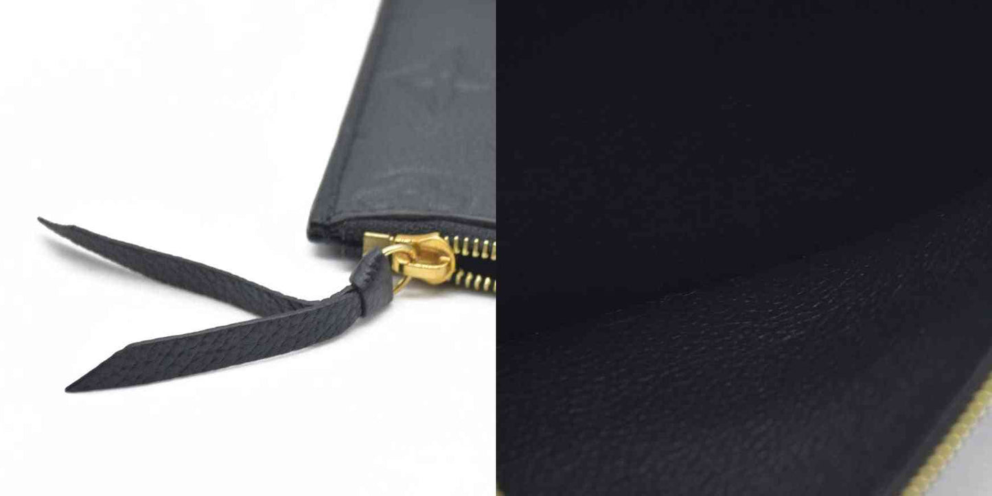 AUCTION LOUIS VUITTON  Epi Pochette Felicie Black  Noir $1720 Zipper Pouch