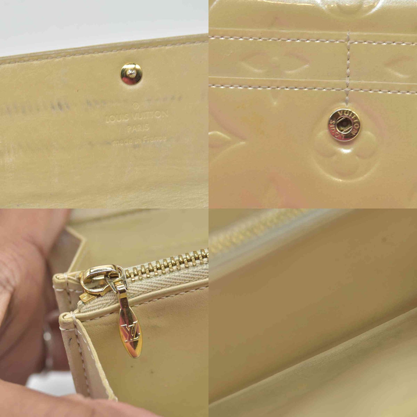 $840 Louis Vuitton Monogram Vernis Porte Feuille Sarah Long Bifold Wallet