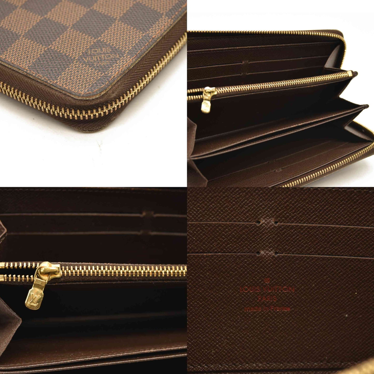 Louis Vuitton  Damier Ebene Zippy Wallet VI0078