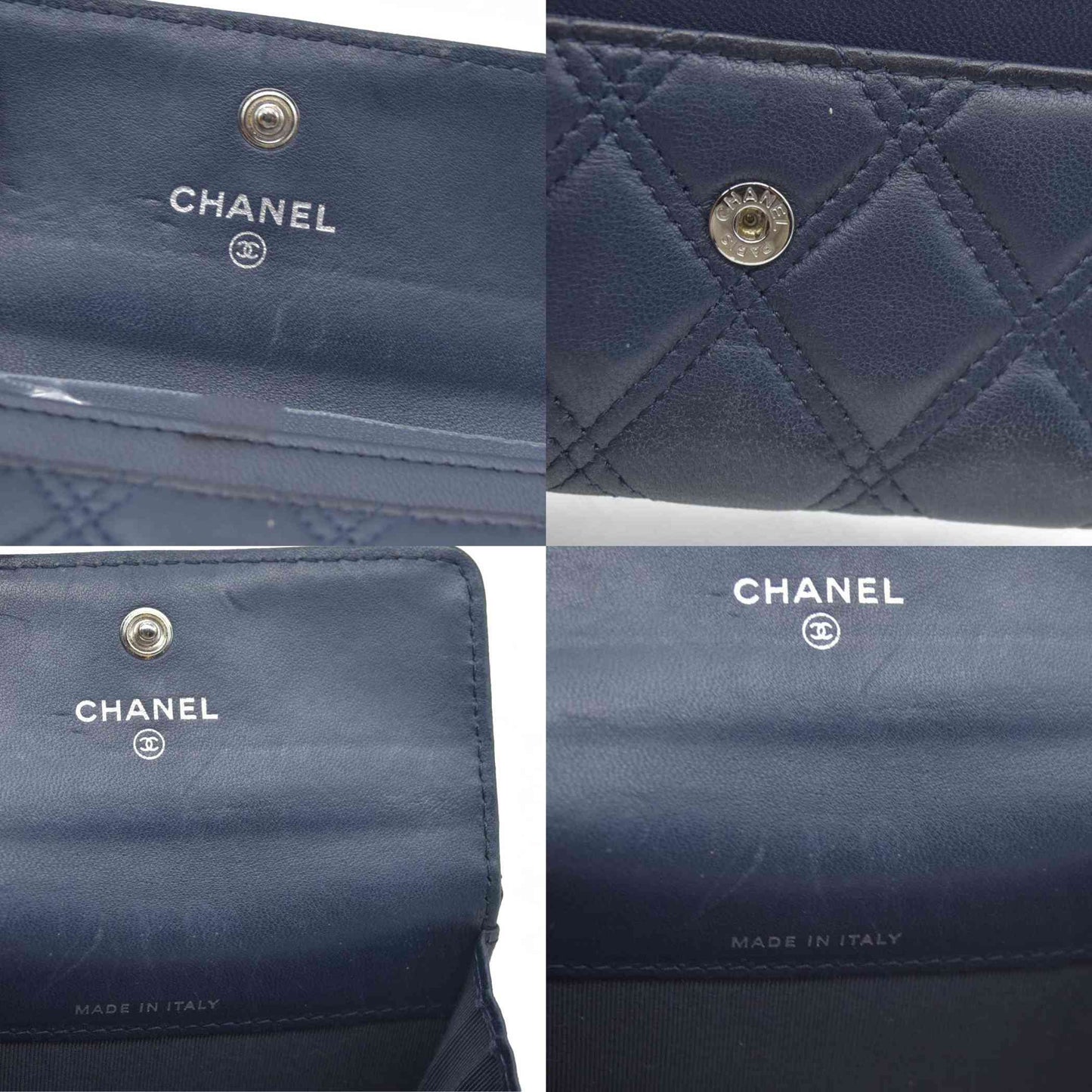 AUCTION $525 Chanel Interlocking CC Logo Card Holder