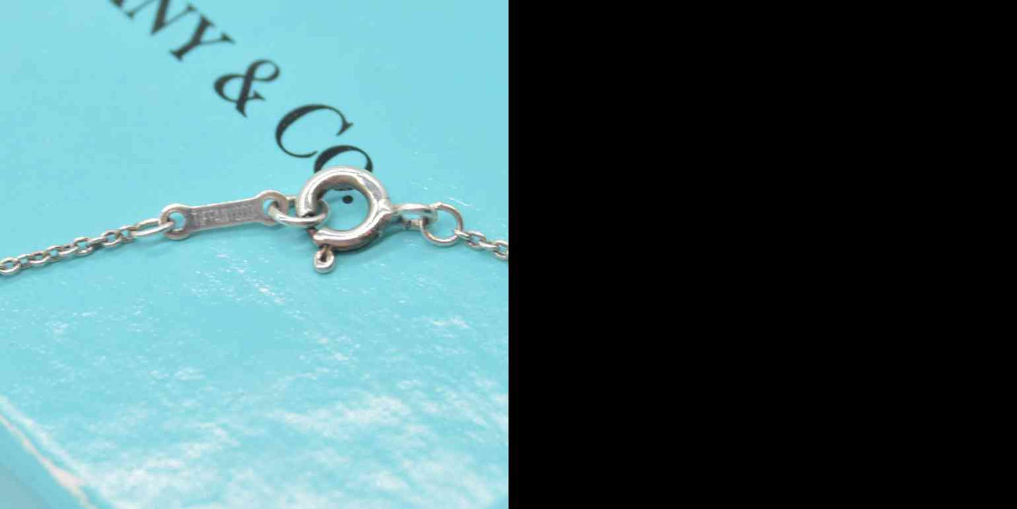$400 Tiffany & Co. Infinity Necklace Sterling Silver Elsa Peretti Interlocking Ovals Pendant Necklace