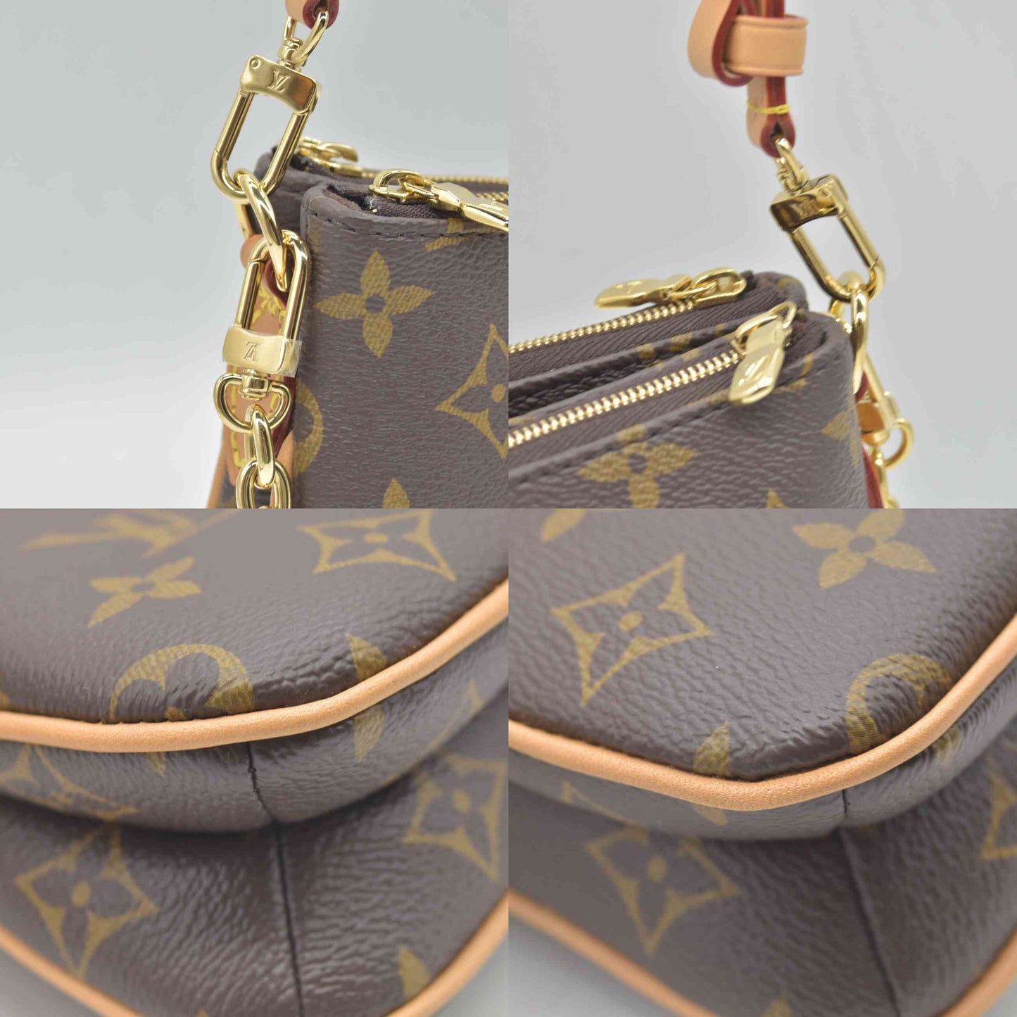 $1890 Louis Vuitton Monogram Liv Pochette RFID Like New