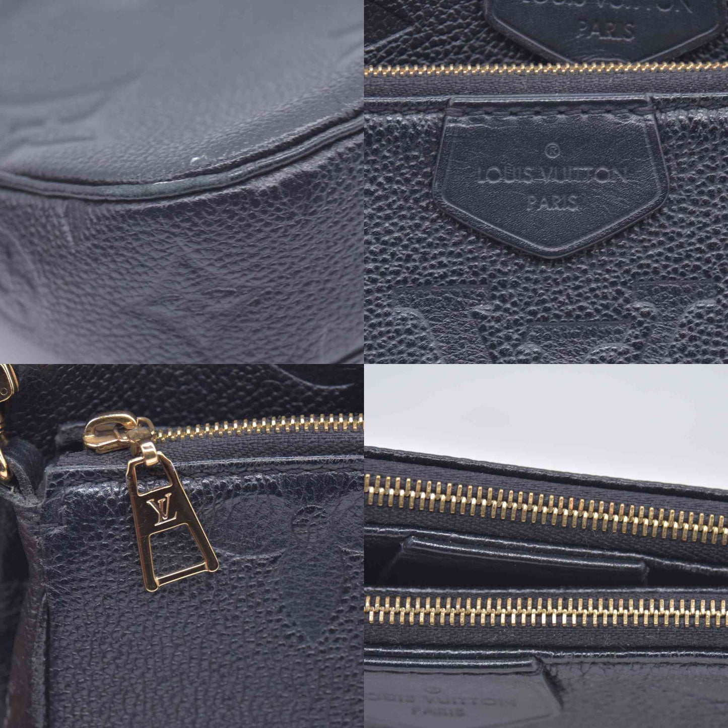 $3200 Louis Vuitton Empreinte Monogram Giant Multi Pochette Accessories Black