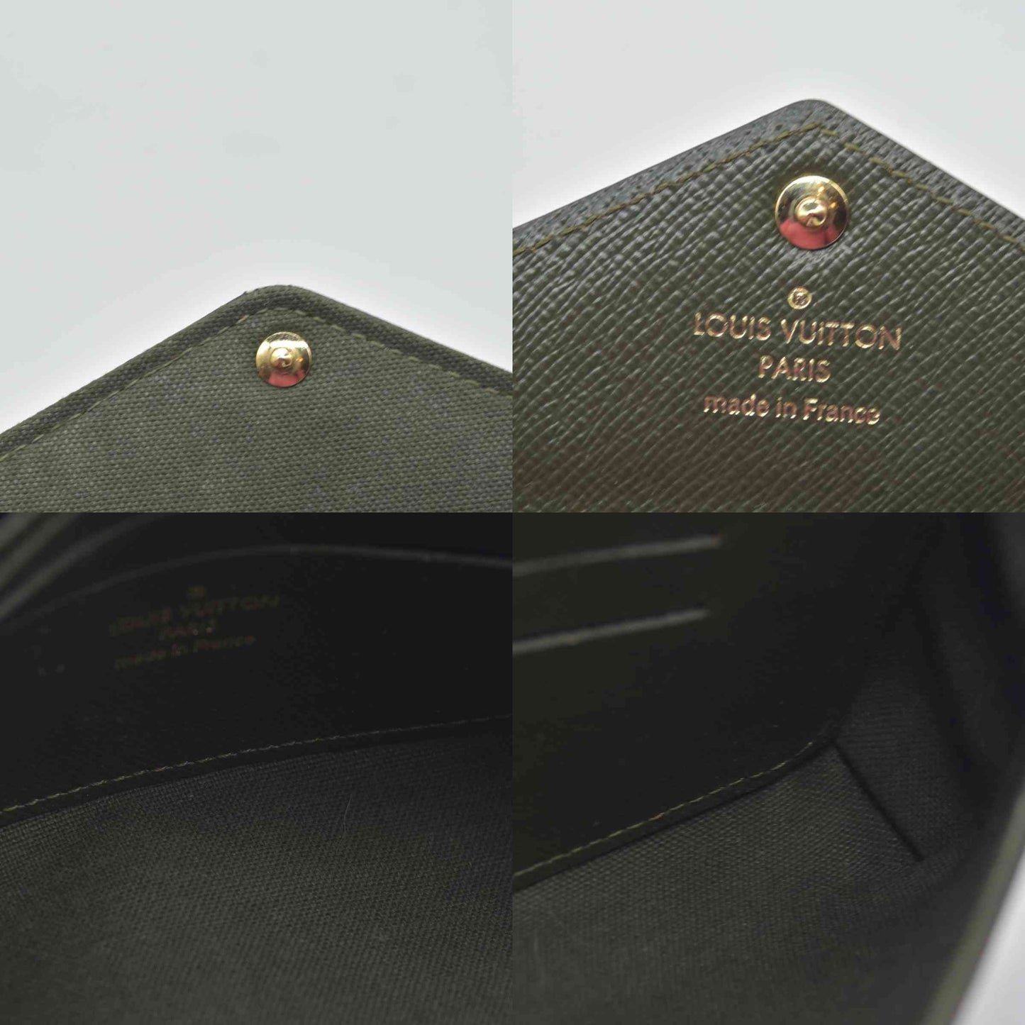 $1760 Louis Vuitton  Monogram Felicie Strap & Go Kaki RFID