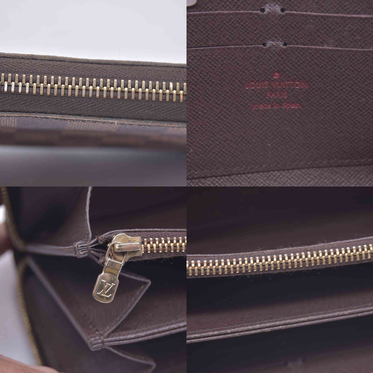 $965 2012 Louis Vuitton Damier Ebene Zippy Wallet CA3172 CONSIGNMENT