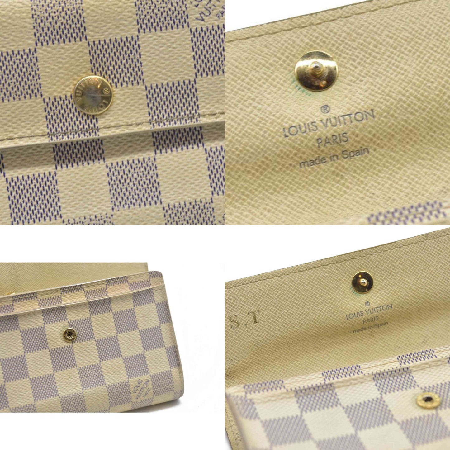 AUCTION $610 Louis Vuitton  Damier Azur Alexandra Wallet