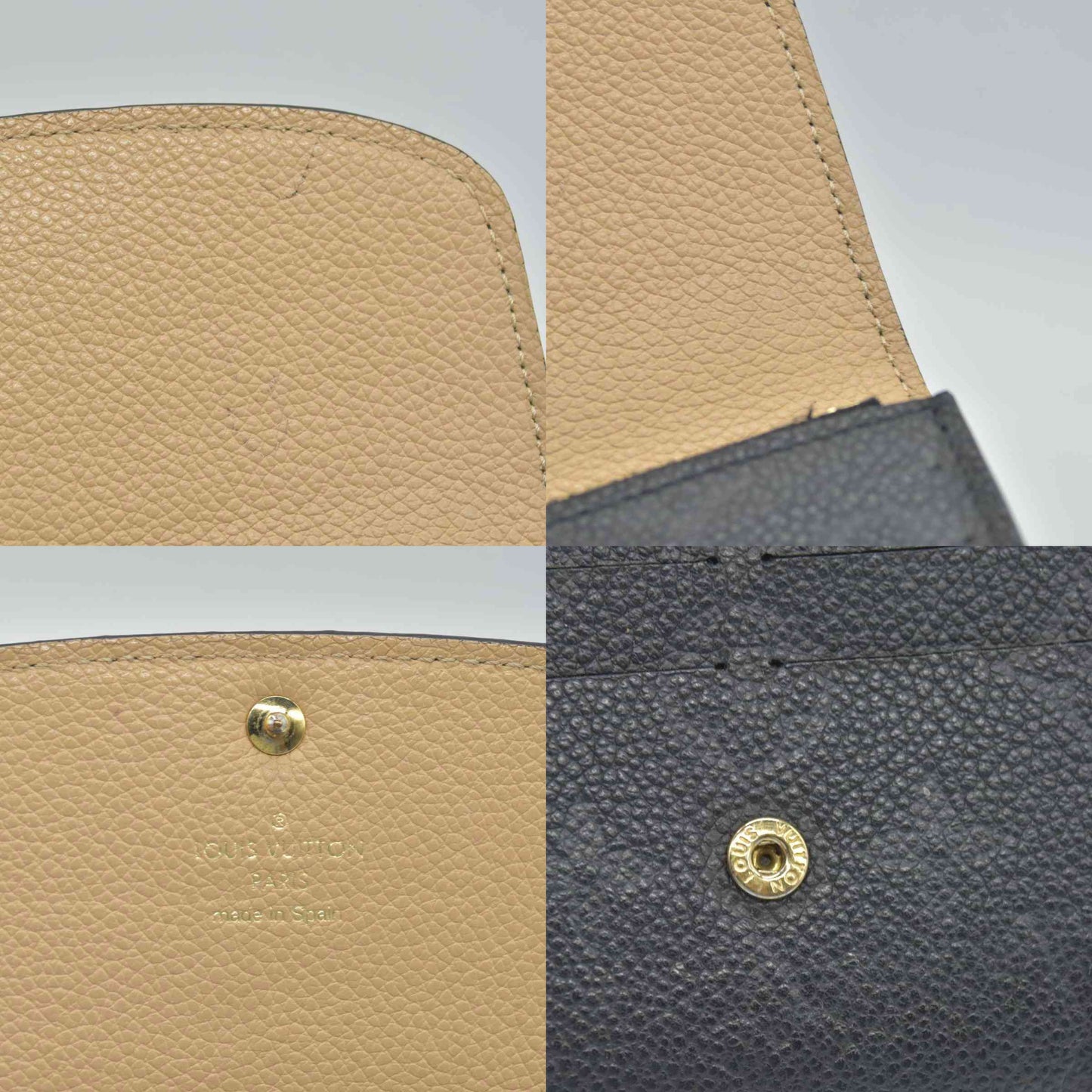 $800 2017 Louis Vuitton Empreinte Emilie Wallet Black Dune CA1127