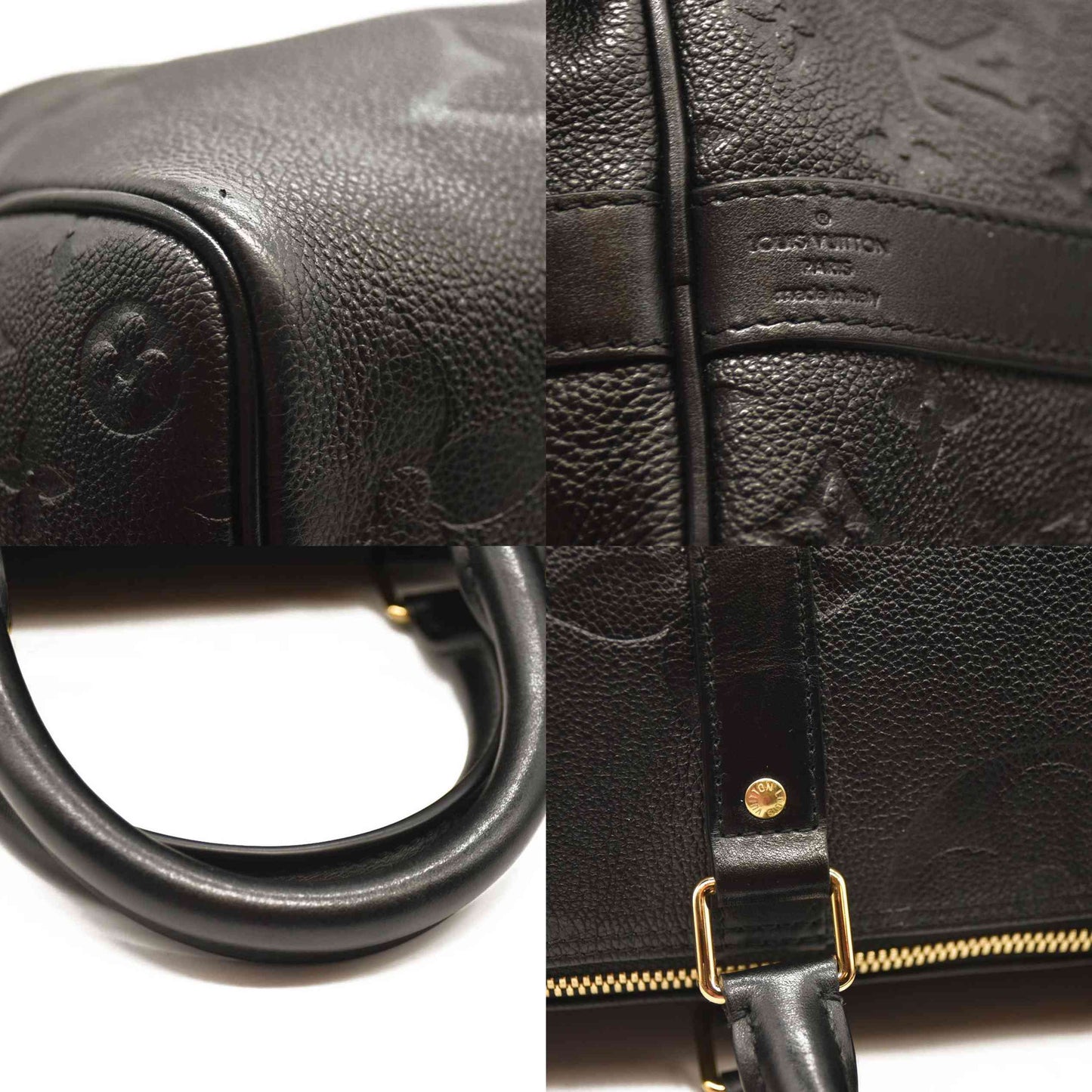 LOUIS VUITTON Empreinte Monogram Giant Keepall Bandouliere 45 Black