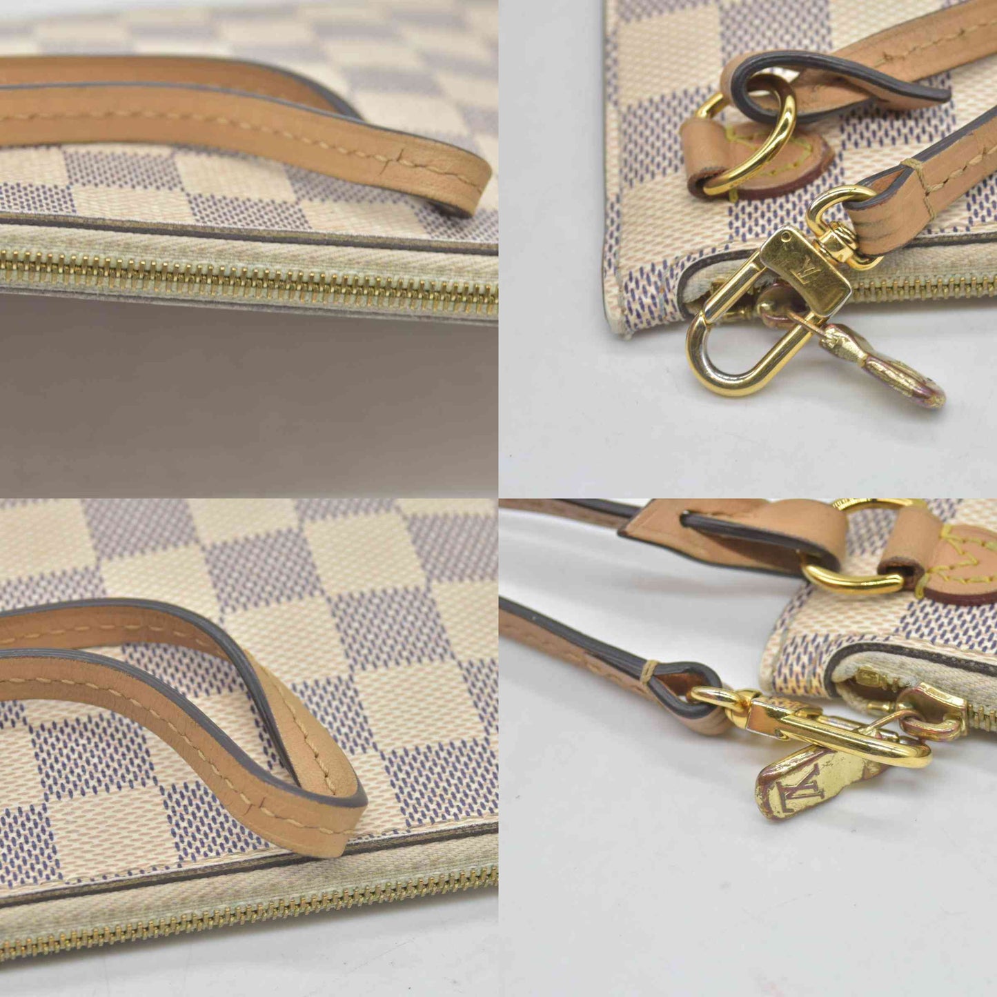 Louis Vuitton Damier Azur Braided Neverfull MM Tote Pochette