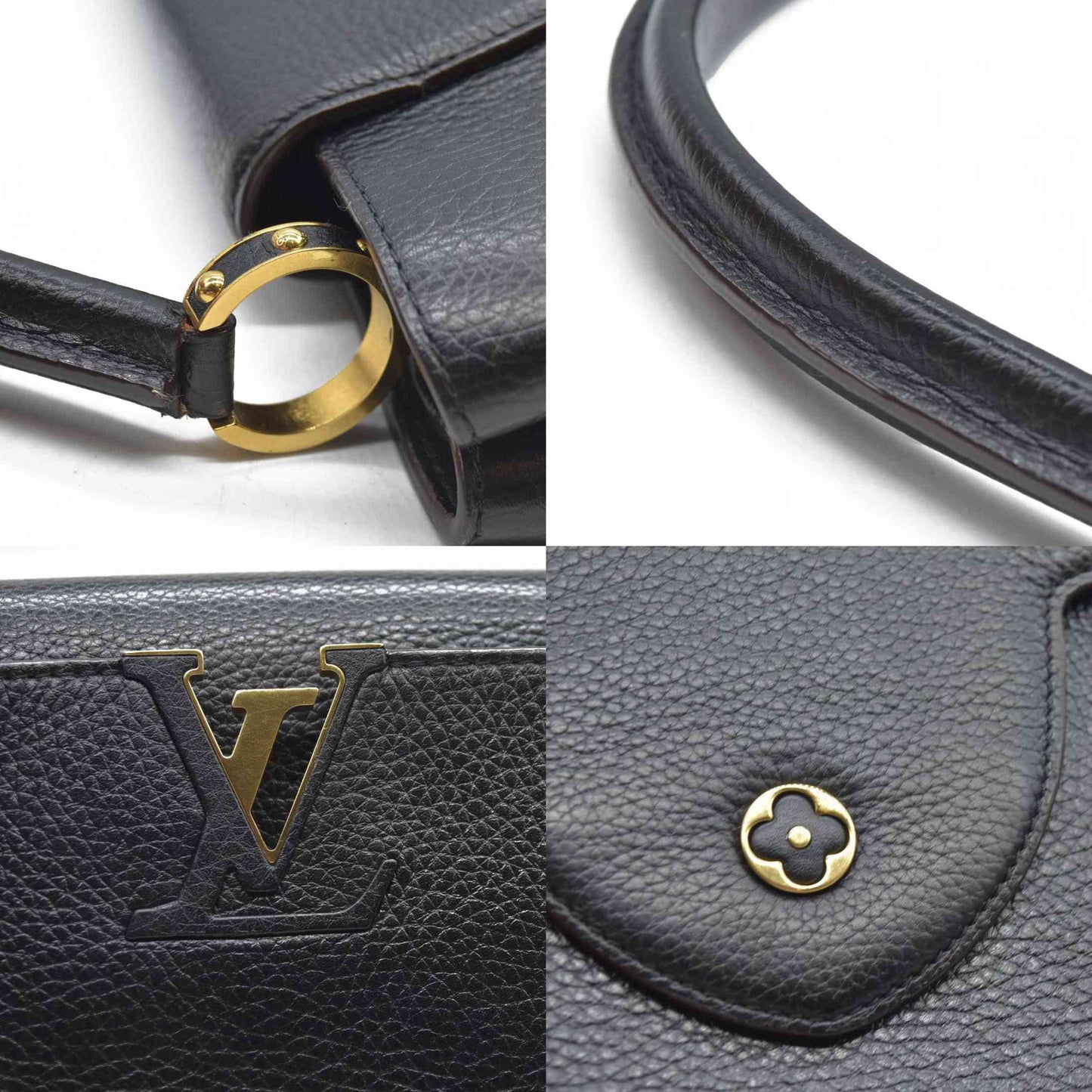 Louis Vuitton  Taurillon Capucines MM Black $7700