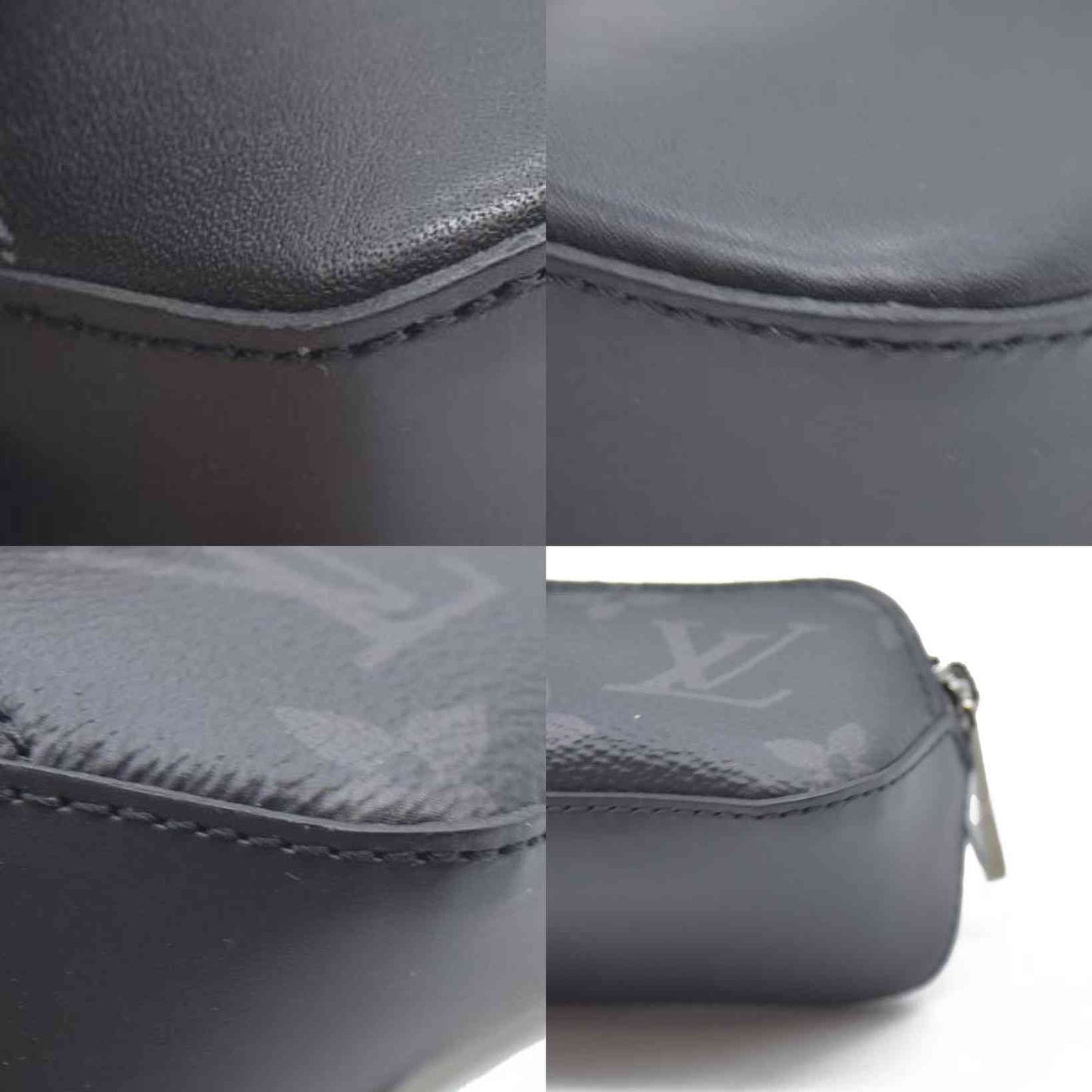 $470 Louis Vuitton Monogram Eclipse Truth Elizabeth Pen Case Black SP4157