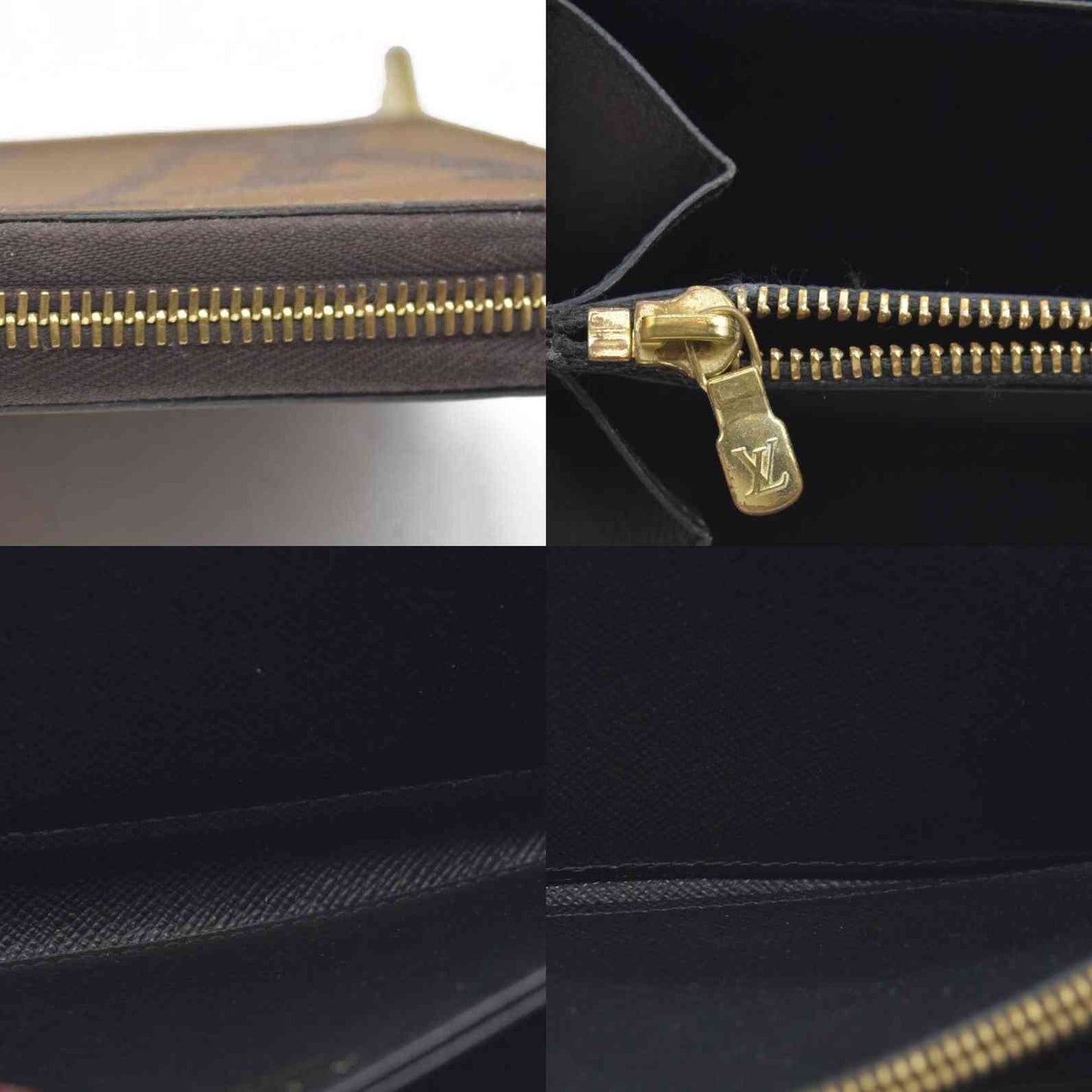 $915 CONSIGNMENT Louis Vuitton  Reverse Monogram Giant Zippy Wallet LU4220