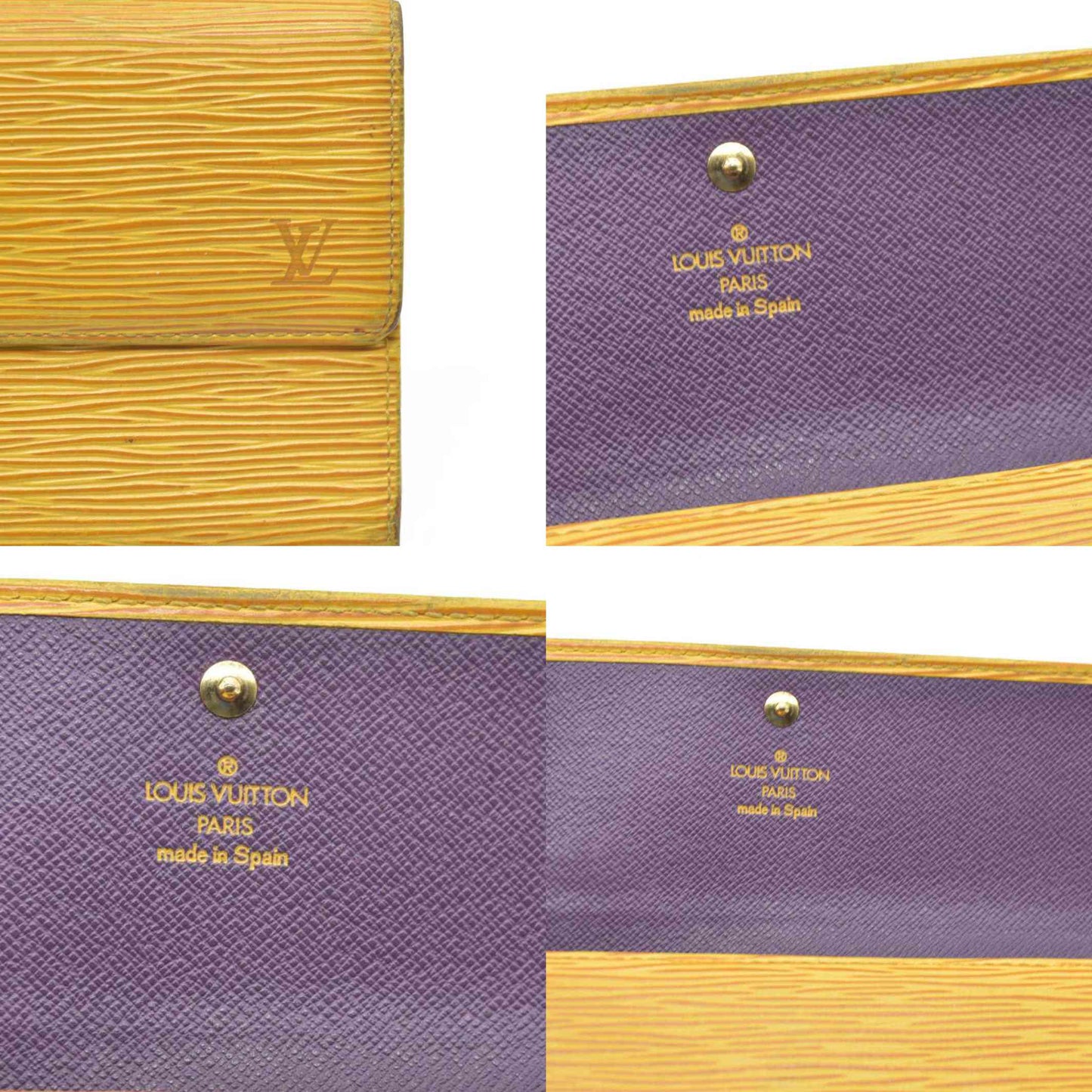 Louis Vuitton Vintage 1996 Yellow Epi Leather Tri-Fold Sarah sWallet CA0090