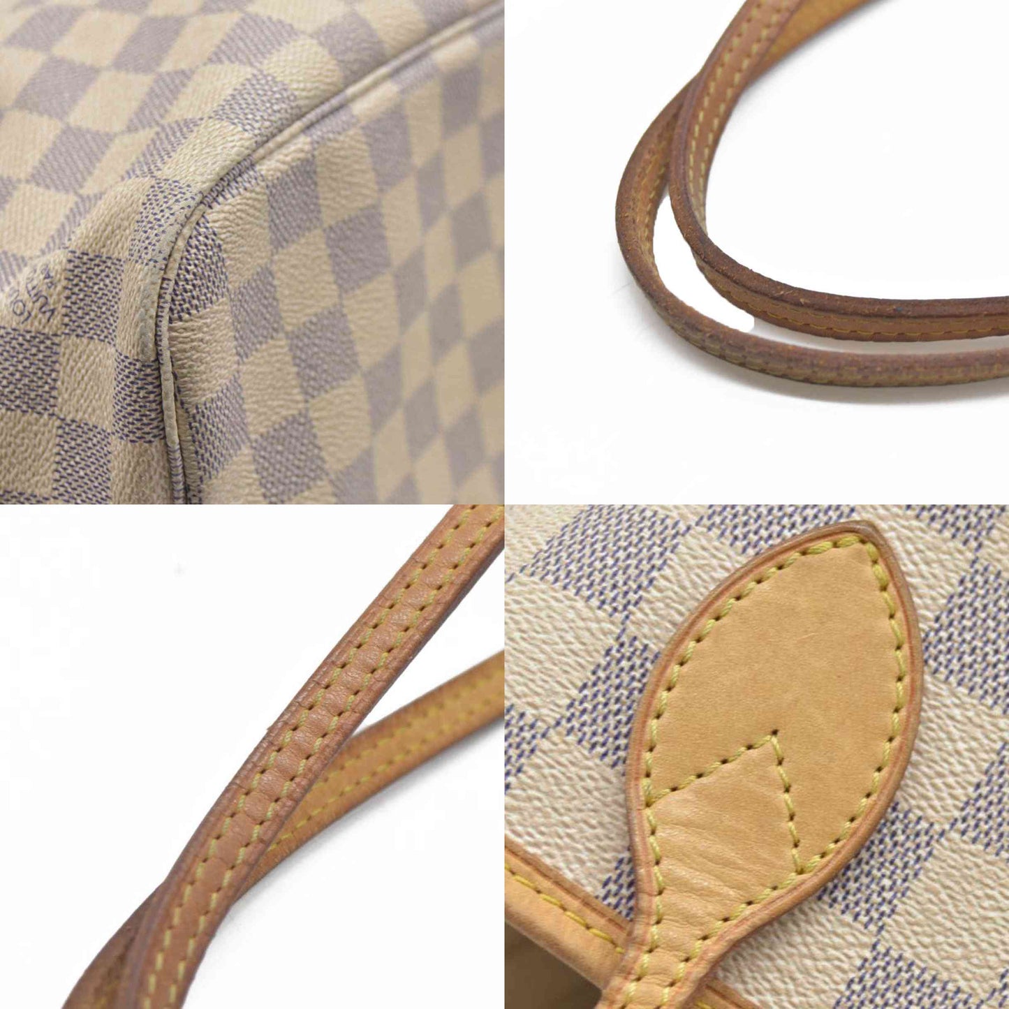 $2170 Louis Vuitton  Damier Azur Neverfull MM SA1160