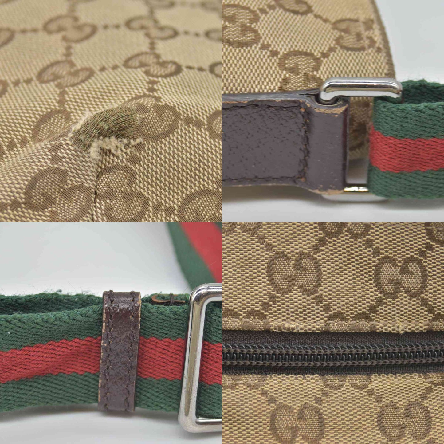 $1280 Gucci Sherry GG Canvas Crossbody CONSIGNMENT