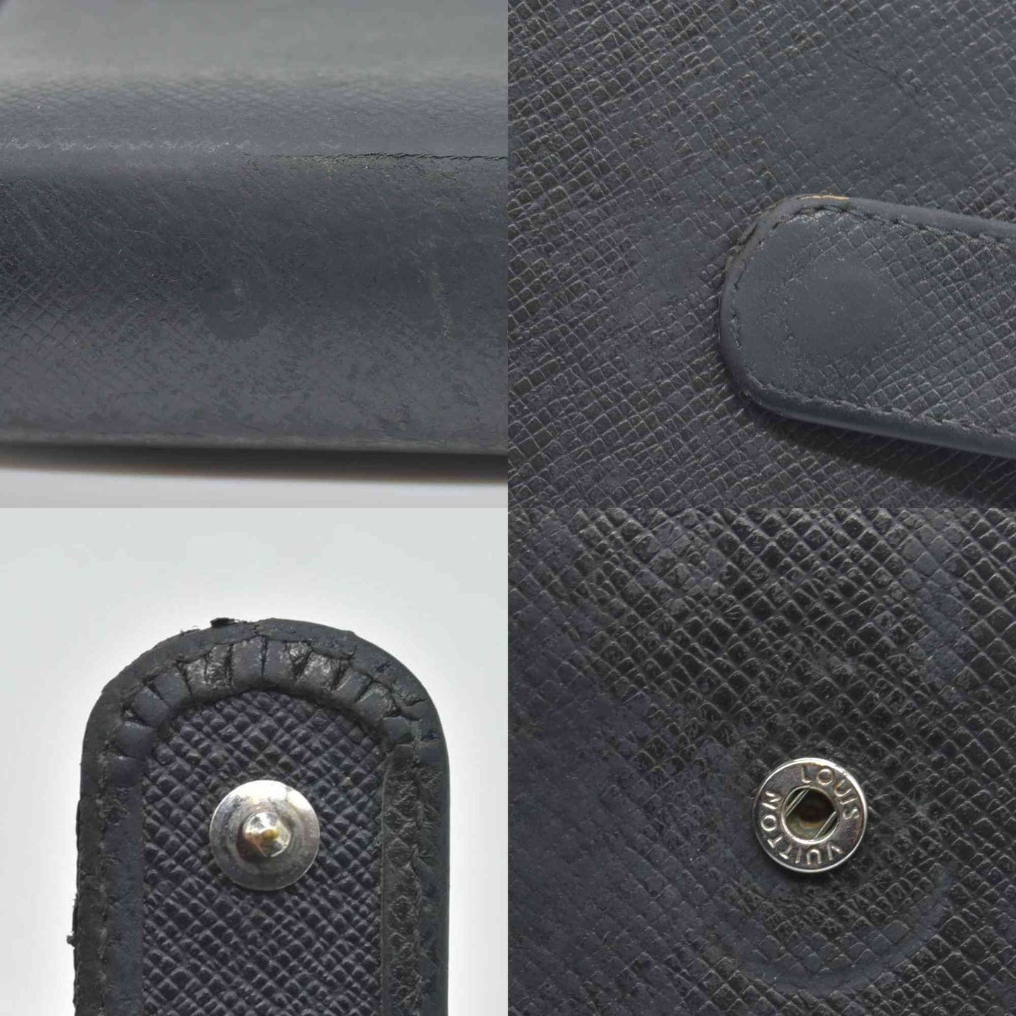 $750 Louis Vuitton Taiga Large Ring Agenda Cover Ardoise TS0152 CONSIGNMENT