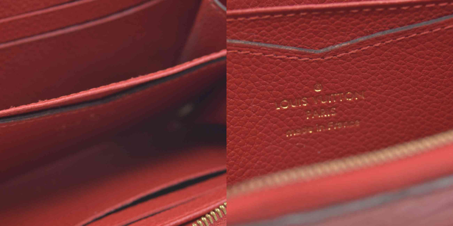 $760 2014 Louis Vuitton Monogram Empreinte Zippy Zip Around Wallet Coin Purse TS2164