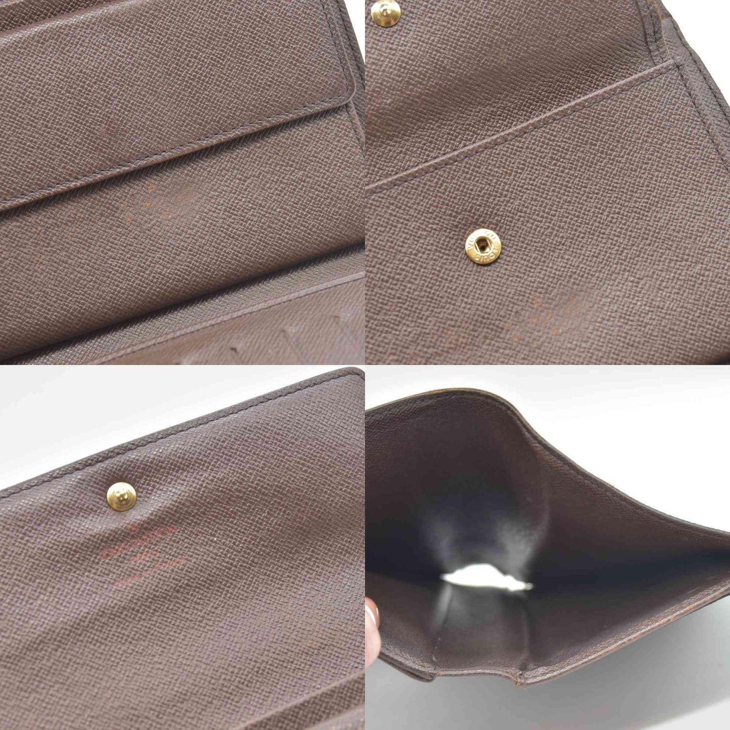 Louis Vuitton Porte Tresor Etui Papier Wallet Damier Ebene CONSIGNMENT